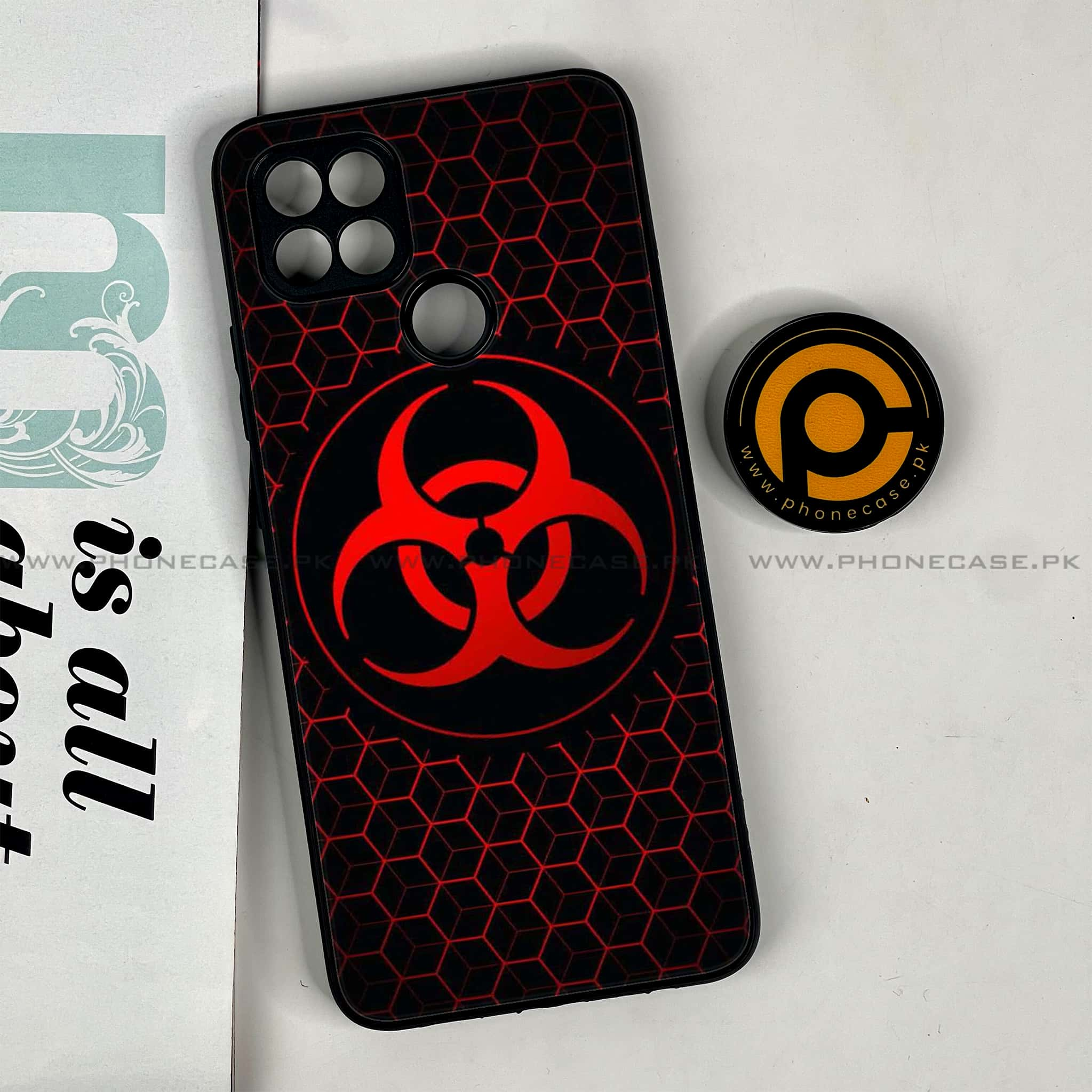 Oppo A15s - Biohazard Sign Series - Premium Printed Glass soft Bumper shock Proof Case