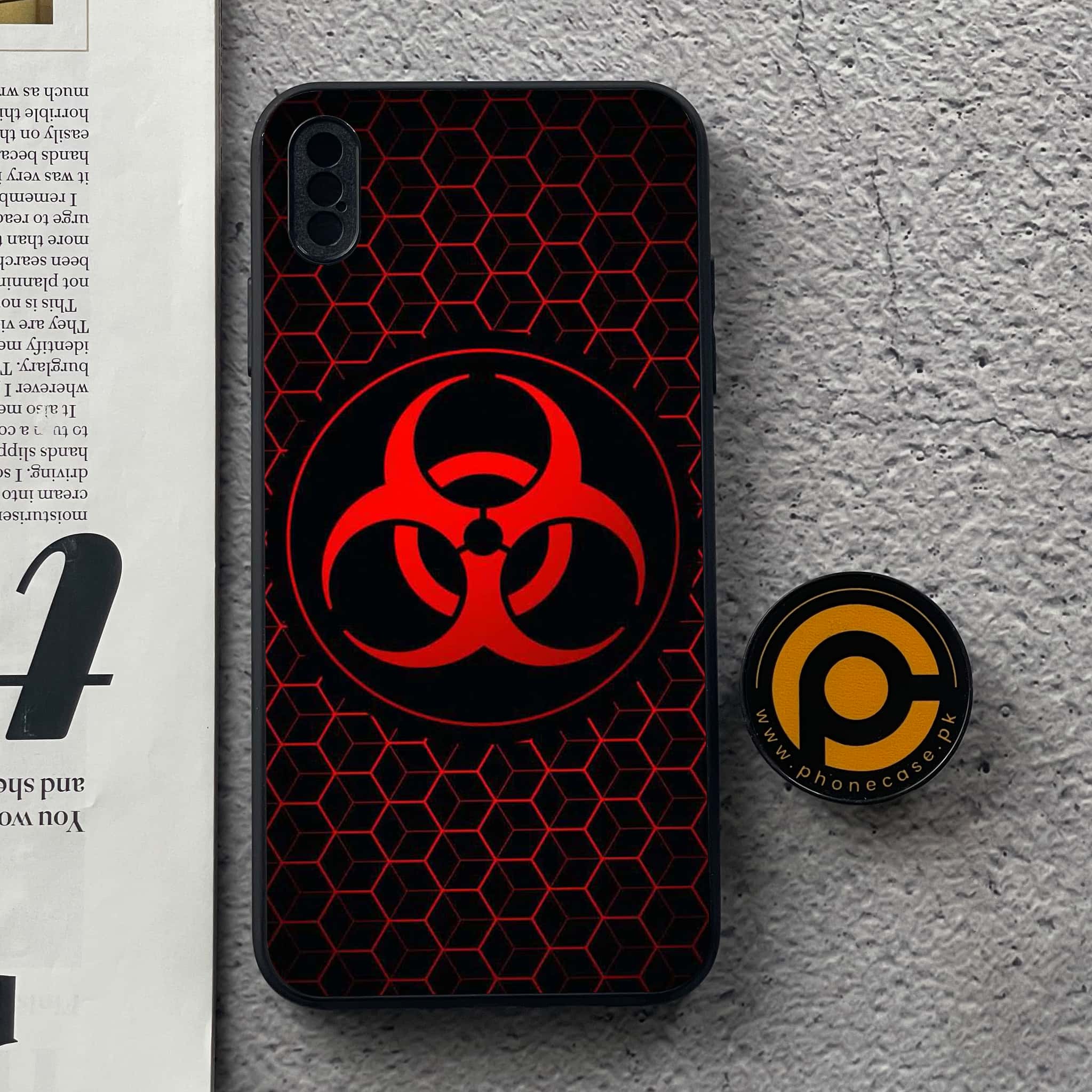 iPhone XS Max - Biohazard Sign Series - Premium Metal Printed soft Bumper shock Proof Case