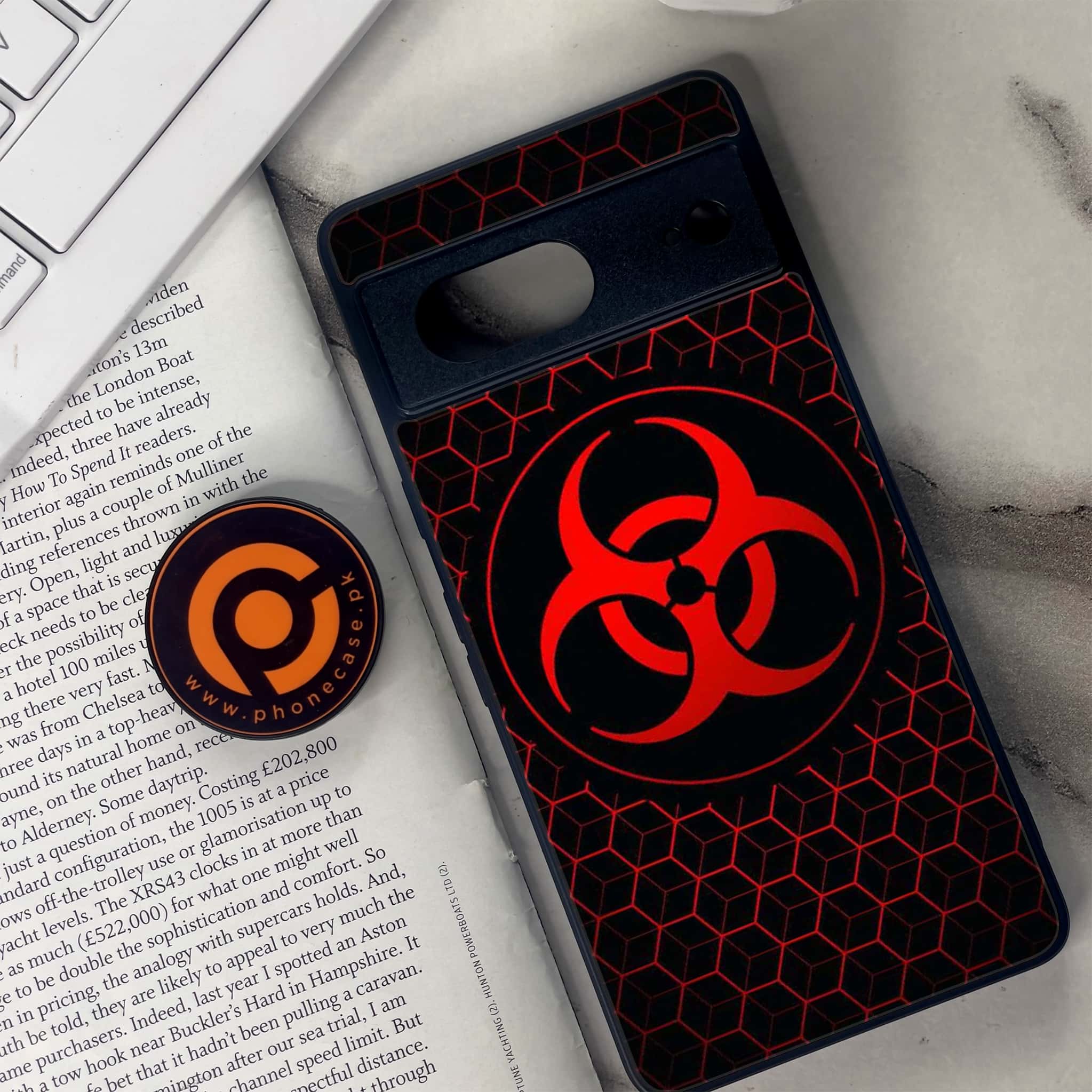 Google Pixel 7 - Biohazard Sign Series - Premium Metal Printed soft Bumper Shock Proof Case