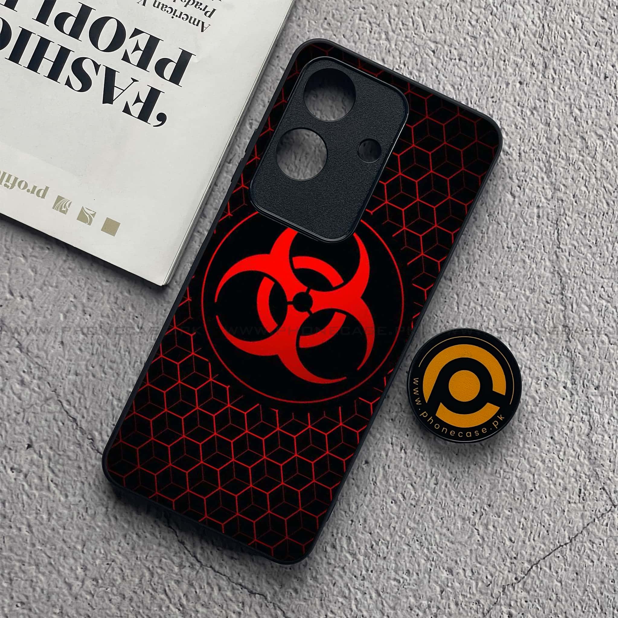 Realme Note 60x - Biohazard Sign Series - Premium Printed Glass soft Bumper shock Proof Case