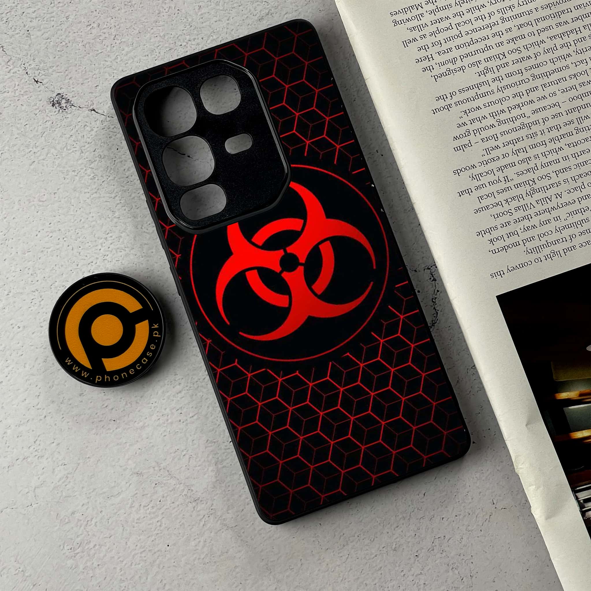 Infinix Note 50 Pro Plus - Biohazard Sign Series - Premium Metal Printed Soft Bumper Shockproof Case