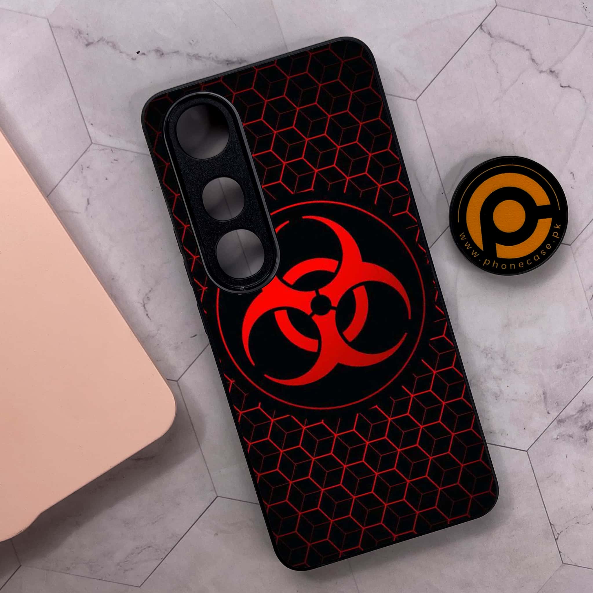 Vivo V50 Lite - Biohazard Sign Series - Premium Metal Printed soft Bumper shock Proof Case