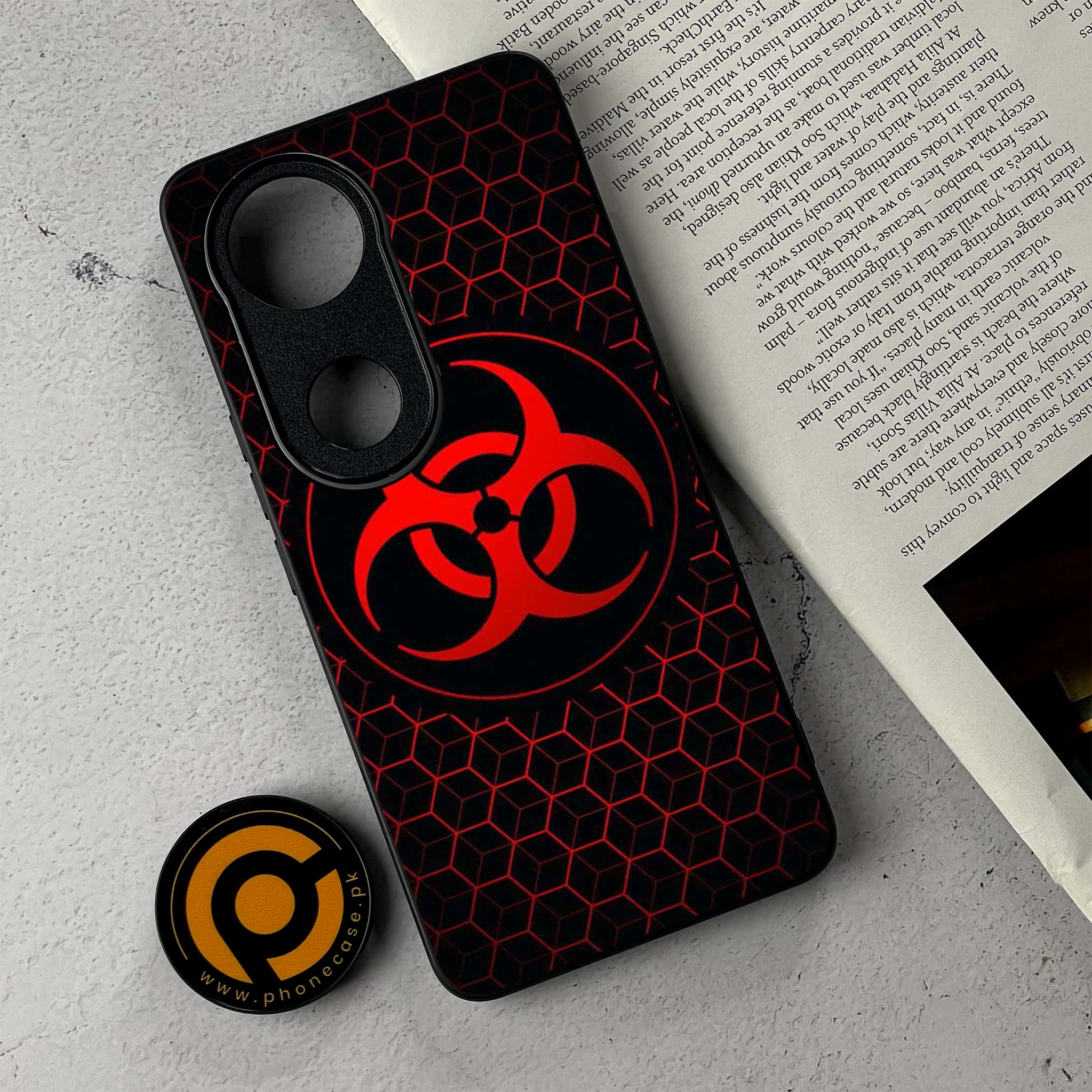 Vivo V50 -  Biohazard Sign Series - Premium Metal Printed Soft Bumper Shockproof Case
