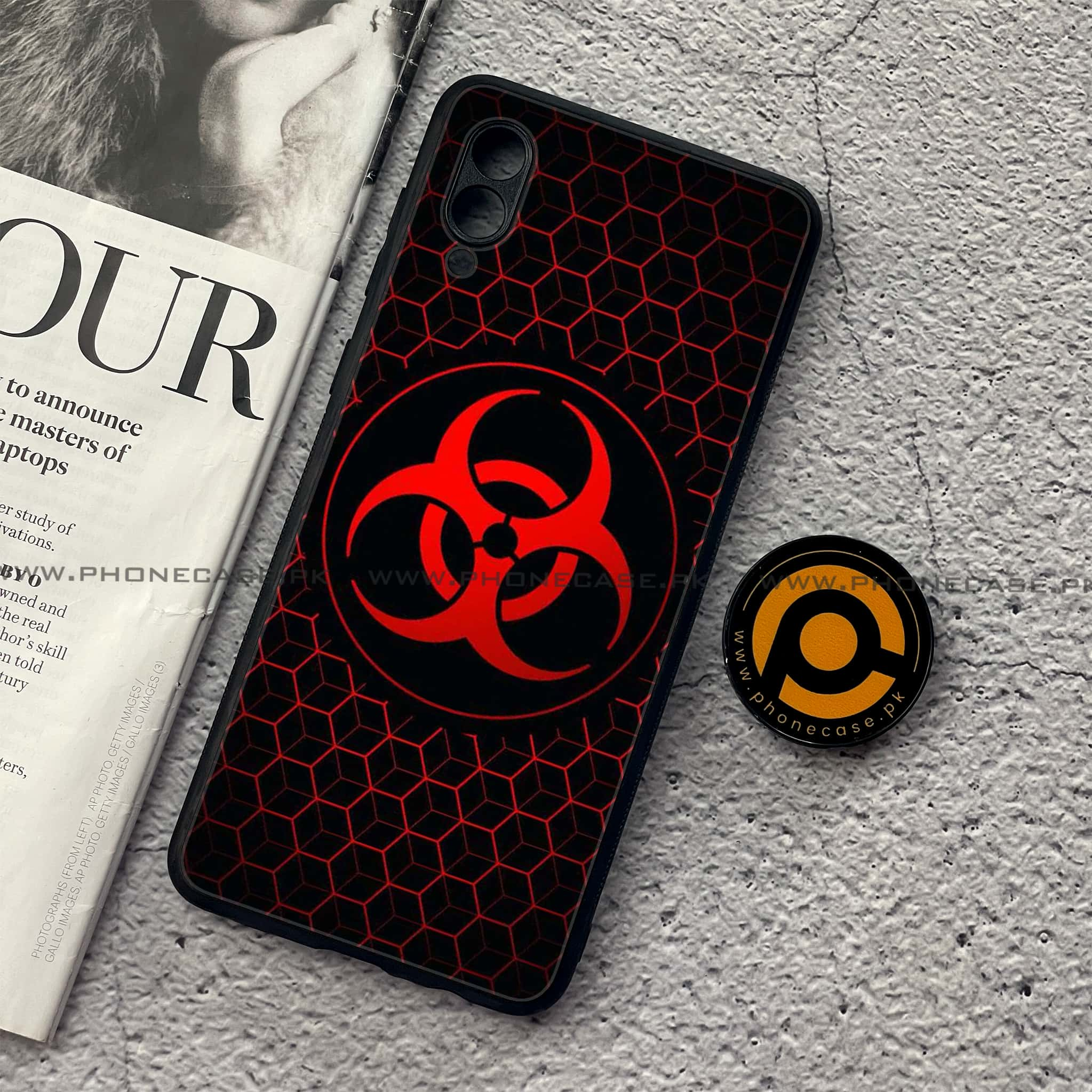 Samsung Galaxy A02 - Biohazard Sign Series - Premium Printed Metal soft Bumper shock Proof Case