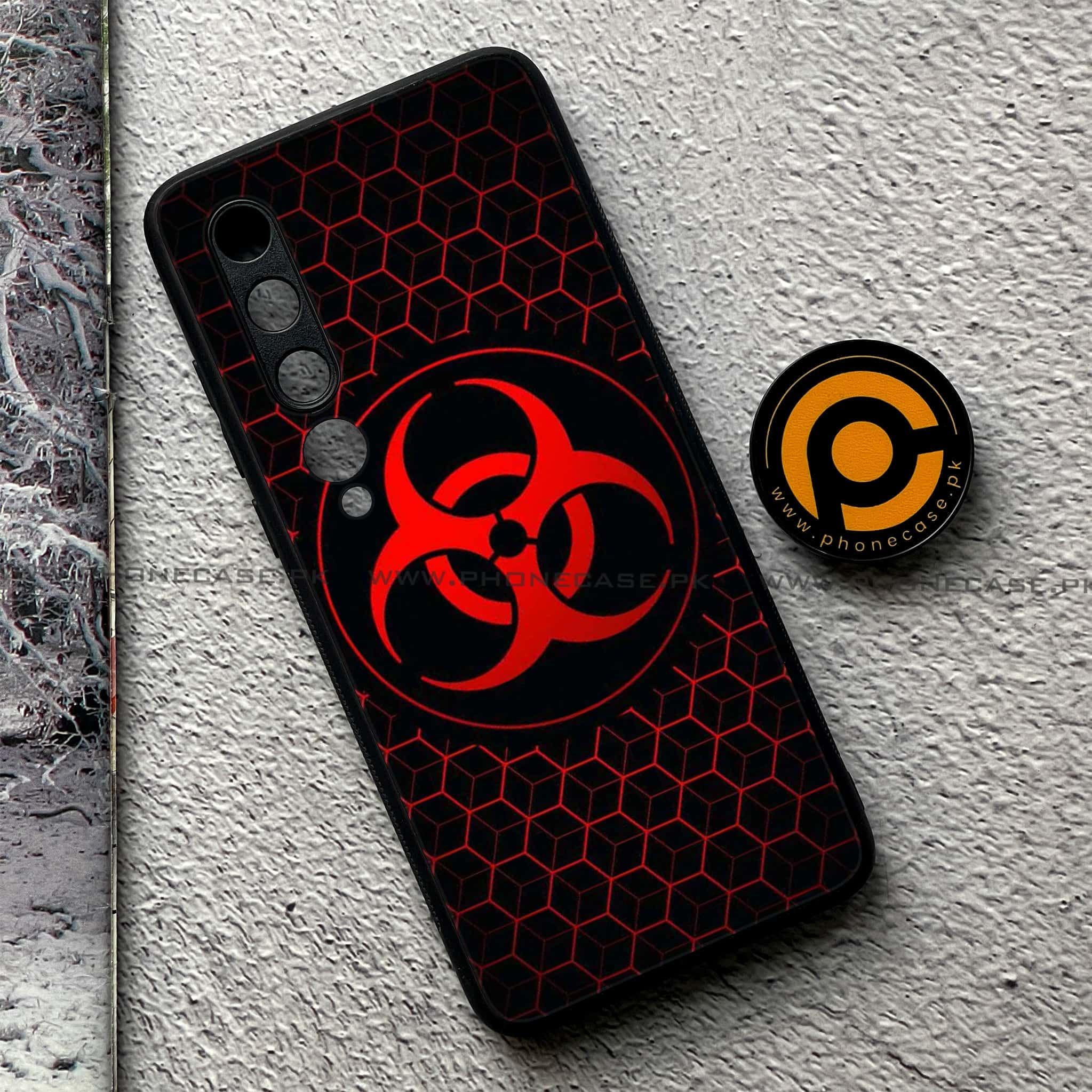 Xiaomi Mi 10 - Biohazard Sign Series - Premium Printed Glass soft Bumper shock Proof Case