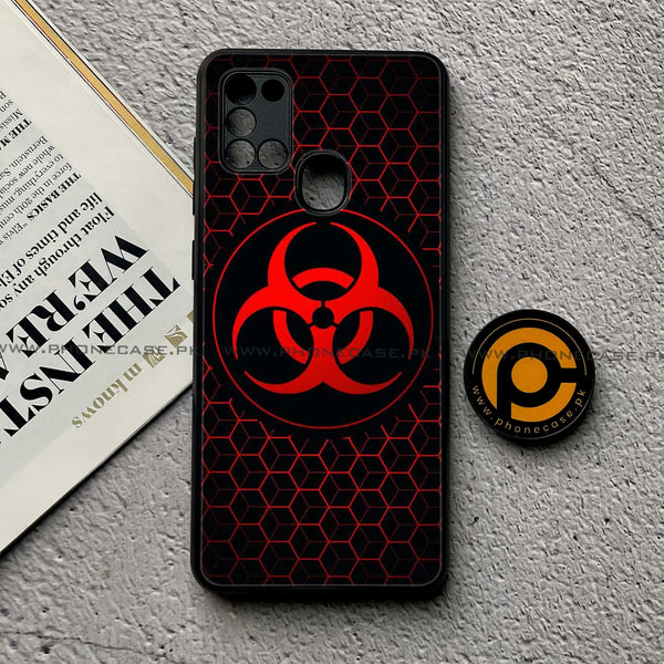 Samsung Galaxy A21s - Biohazard Sign Design 8 - Premium Metal Printed soft Bumper shock Proof Case   CS-31334