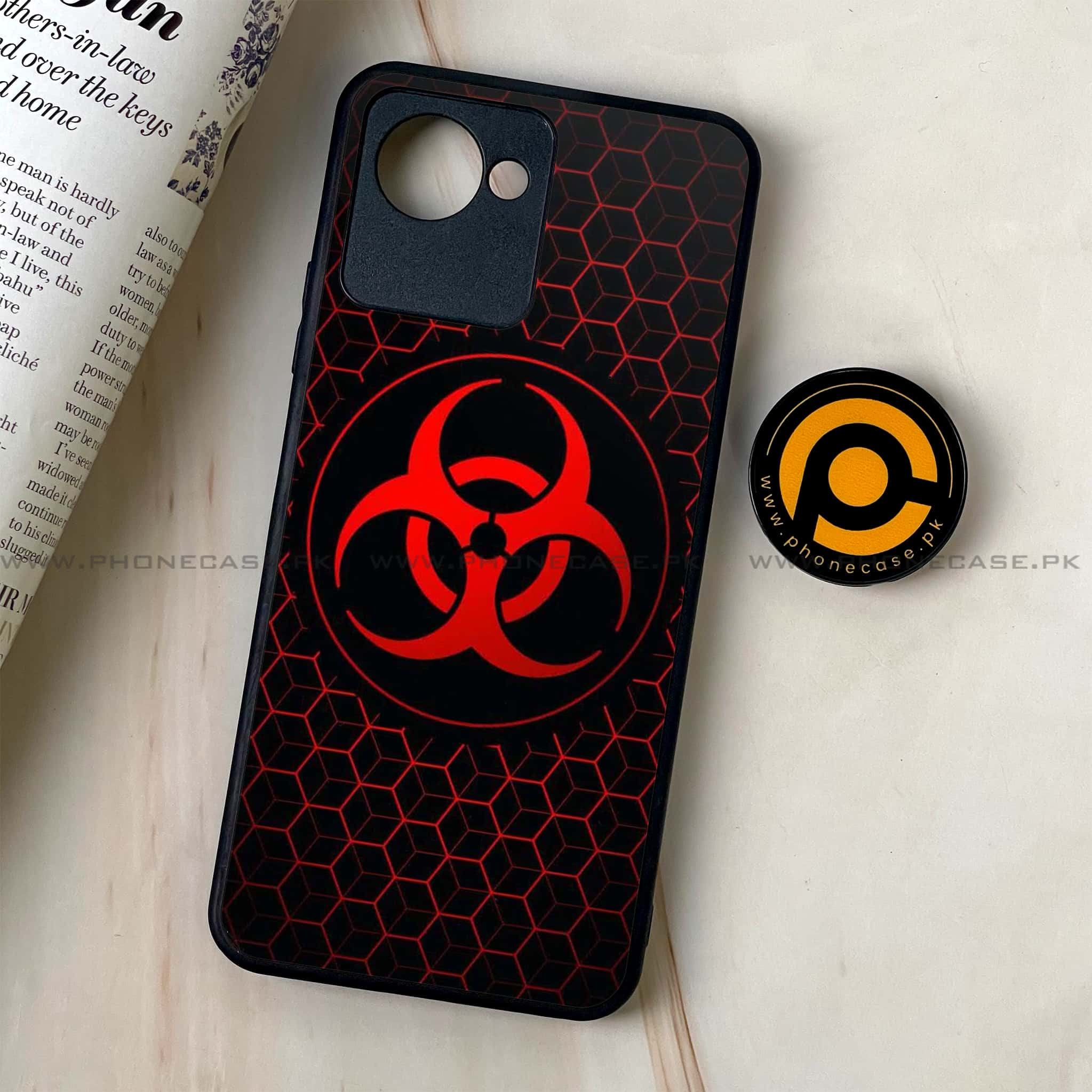 Realme C30 - Biohazard Sign Series - Premium Printed Glass soft Bumper shock Proof Case