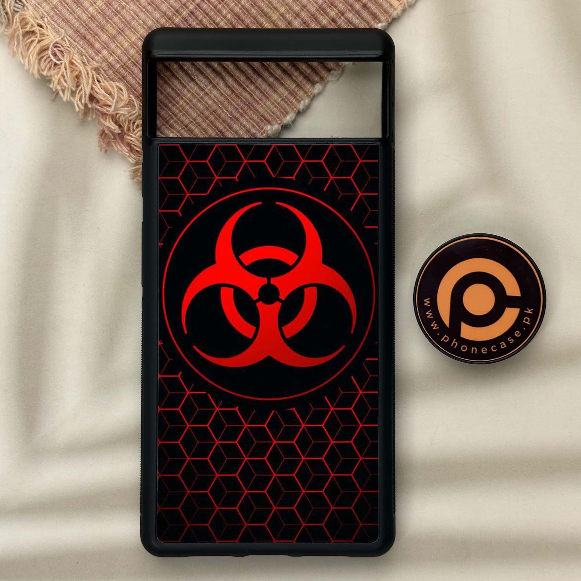 Google Pixel 6 - Biohazard Sign Series - Premium Metal Printed soft Bumper Shock Proof Case