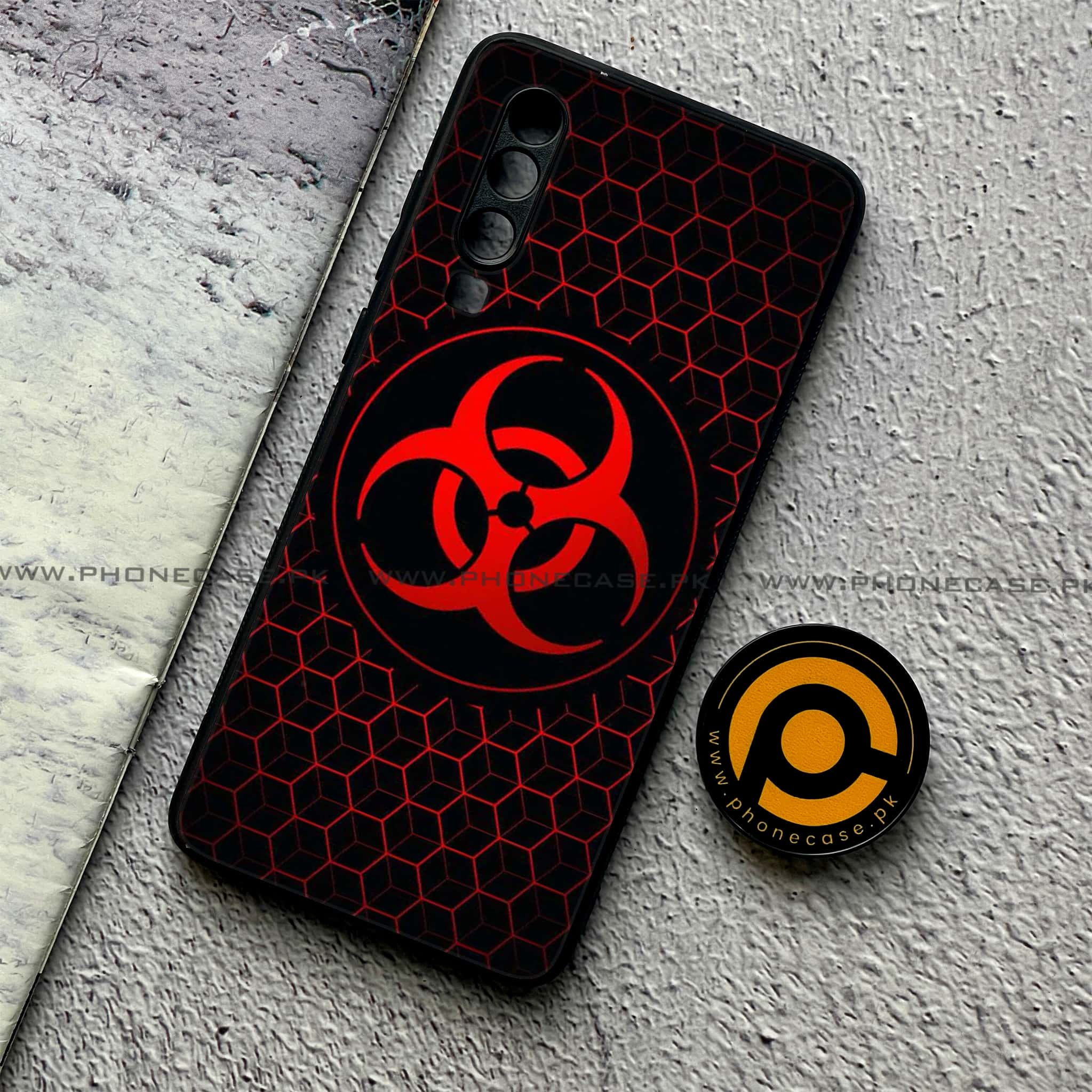 Huawei P30 - Biohazard Sign Series - Premium Printed Glass soft Bumper shock Proof Case