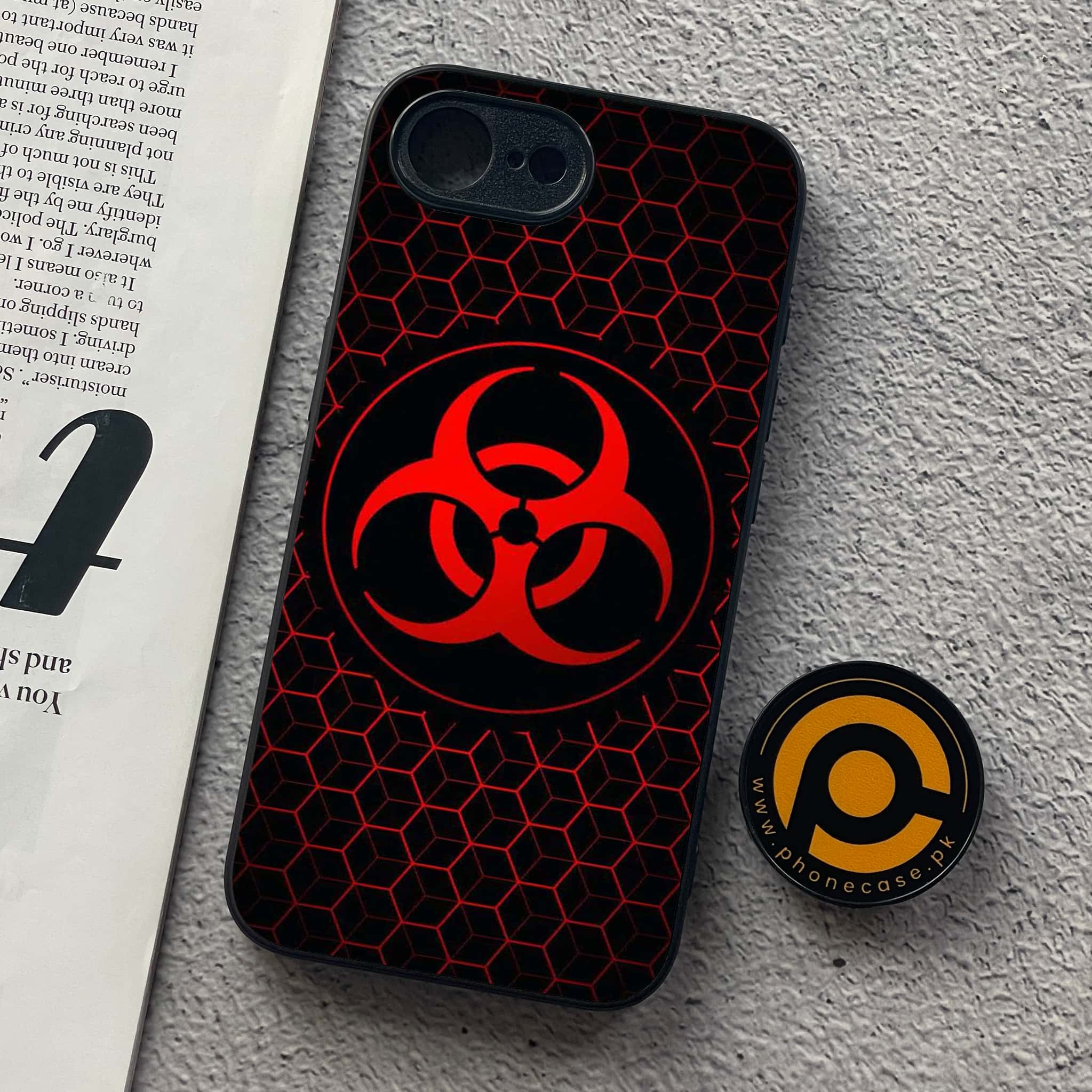 iPhone 16e - Biohazard Sign Series - Premium Metal  Printed soft Bumper shock Proof Case