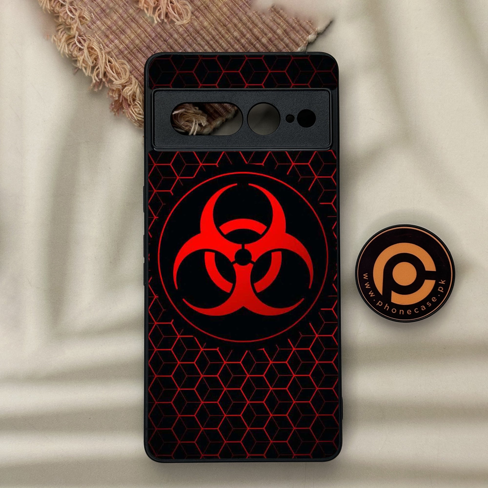 Google Pixel 7 Pro - Biohazard Sign Series - Premium Metal Printed soft Bumper Shock Proof Case