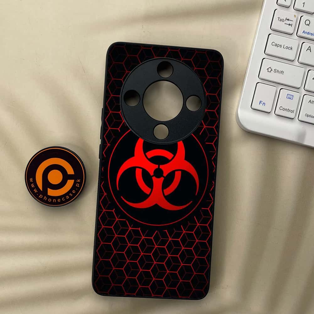 HONOR X9b 5G - Biohazard Sign Series - Premium Metal  Printed soft Bumper shock Proof Case