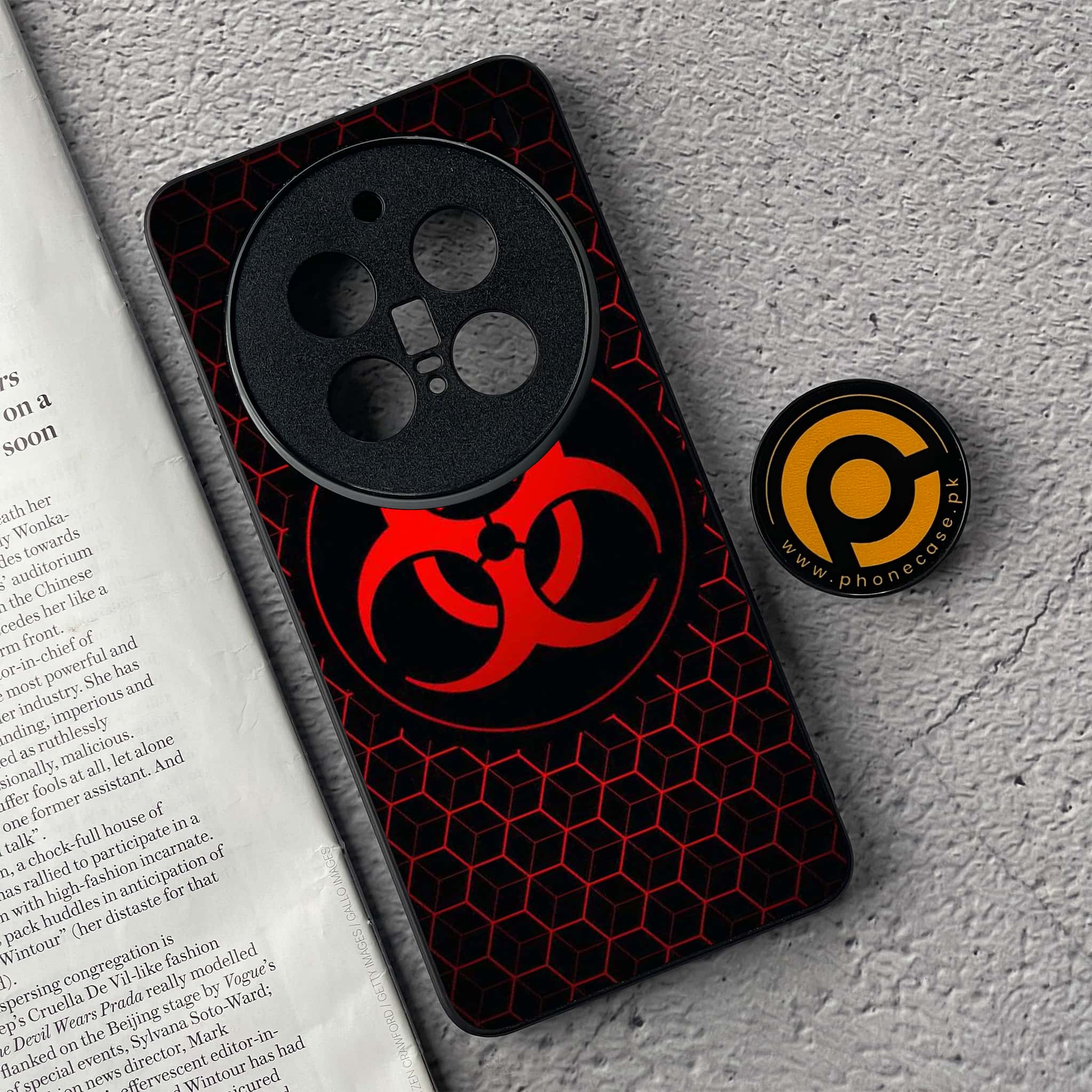 Vivo X200 Pro - Biohazard Sign Series - Premium Metal  Printed soft Bumper shock Proof Case