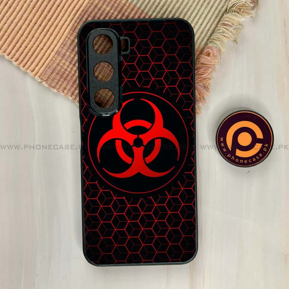 Infinix Hot 60i -  Biohazard Sign Series - Premium Metal Printed soft Bumper shock Proof Case