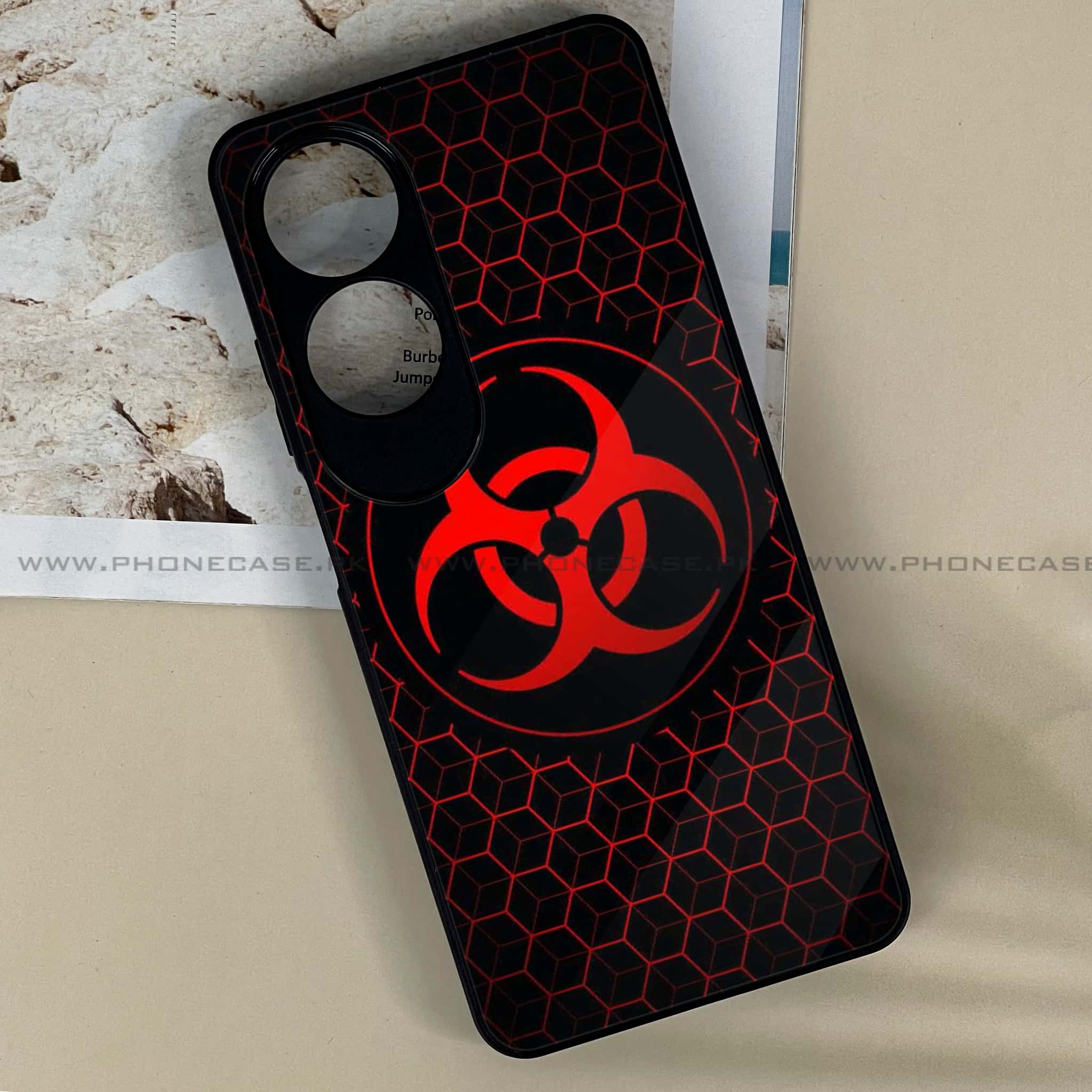 Oppo A60 - Biohazard Sign Series - Premium Printed Metal soft Bumper shock Proof Case