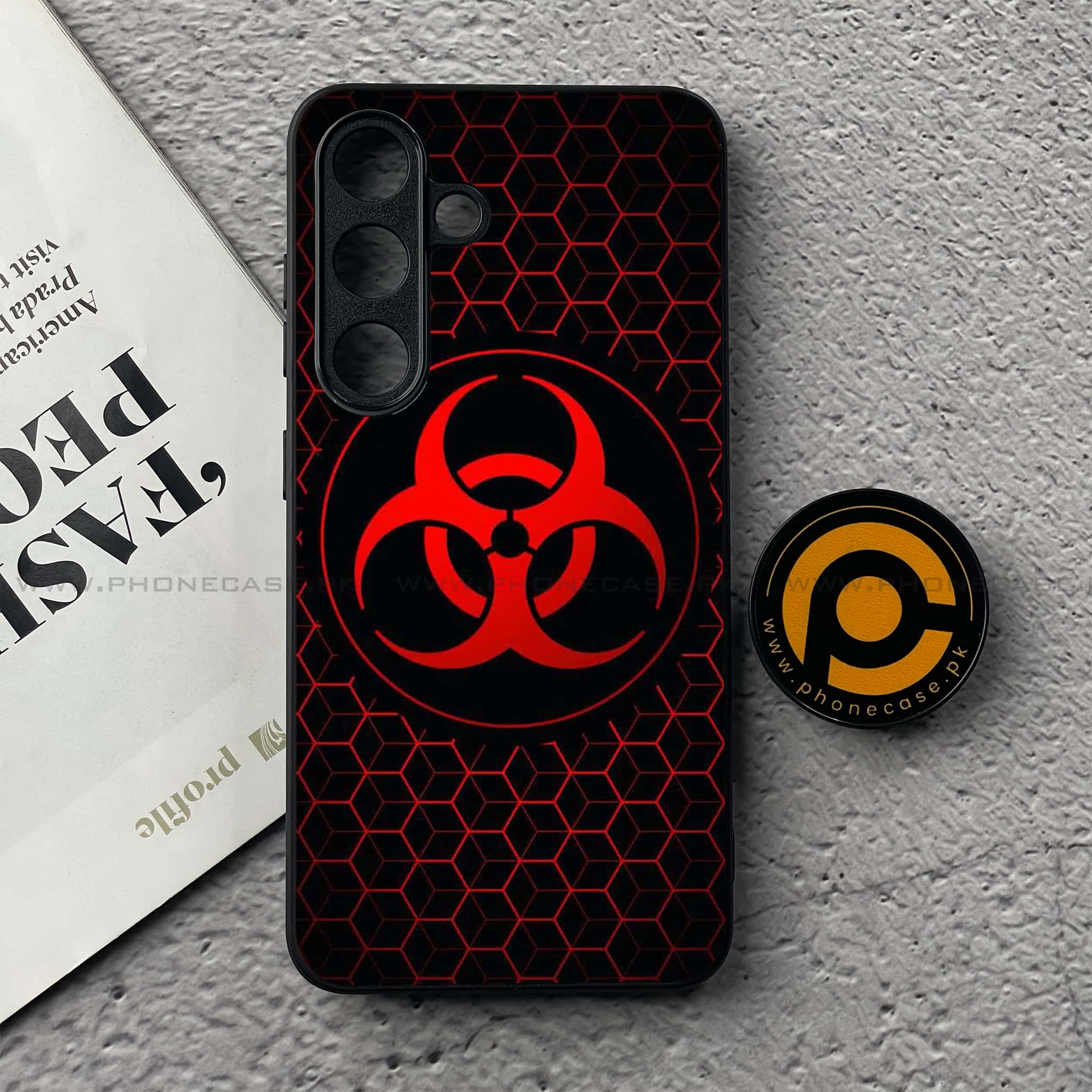 Samsung Galaxy S25 FE - Biohazard Sign Series - Premium Metal Printed soft Bumper shock Proof Case