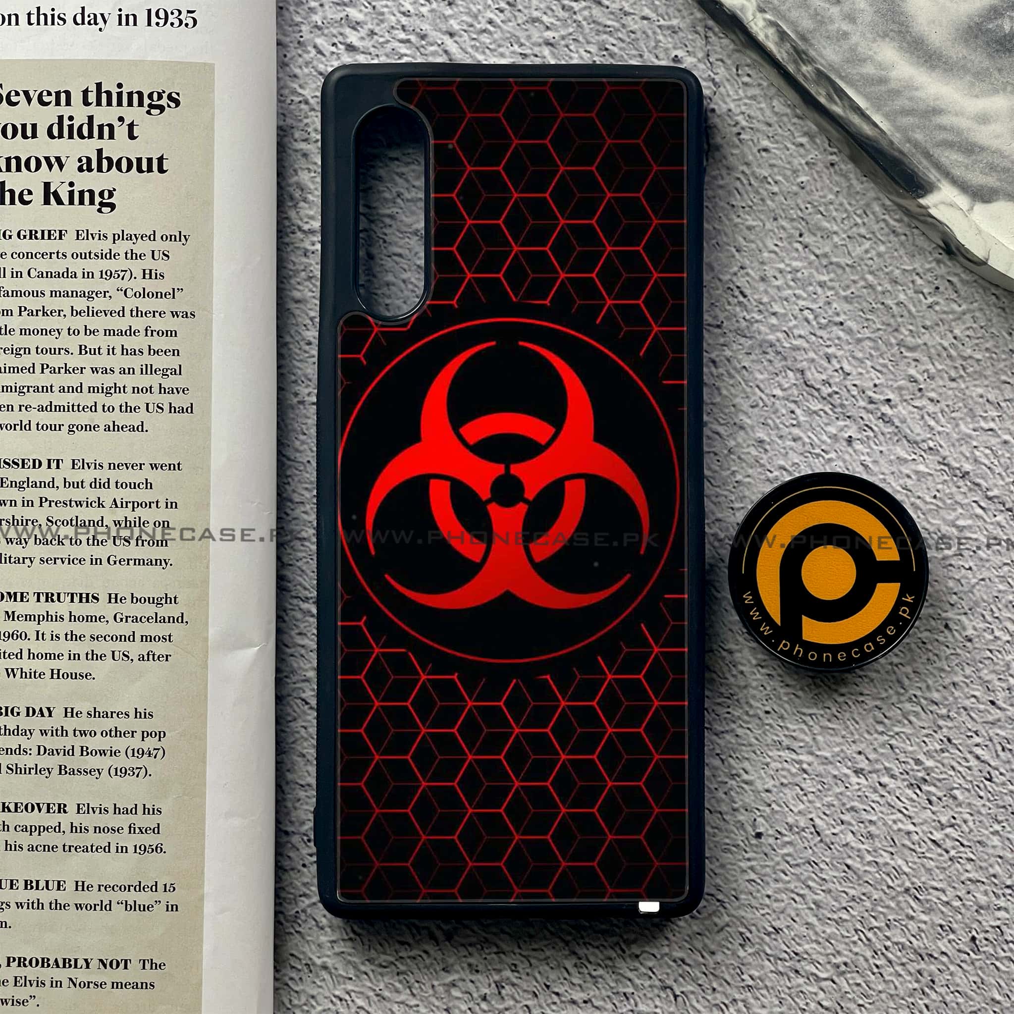 LG Velvet - Biohazard Sign Series - Premium Printed Glass soft Bumper shock Proof Case