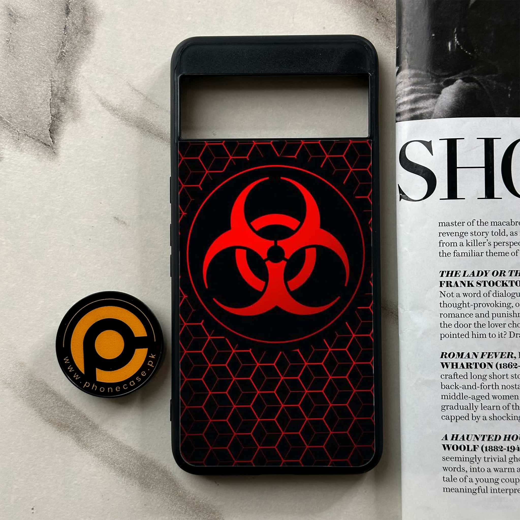 Google Pixel 8 Pro - Biohazard Sign Series - Premium Printed Glass soft Bumper shock Proof Case