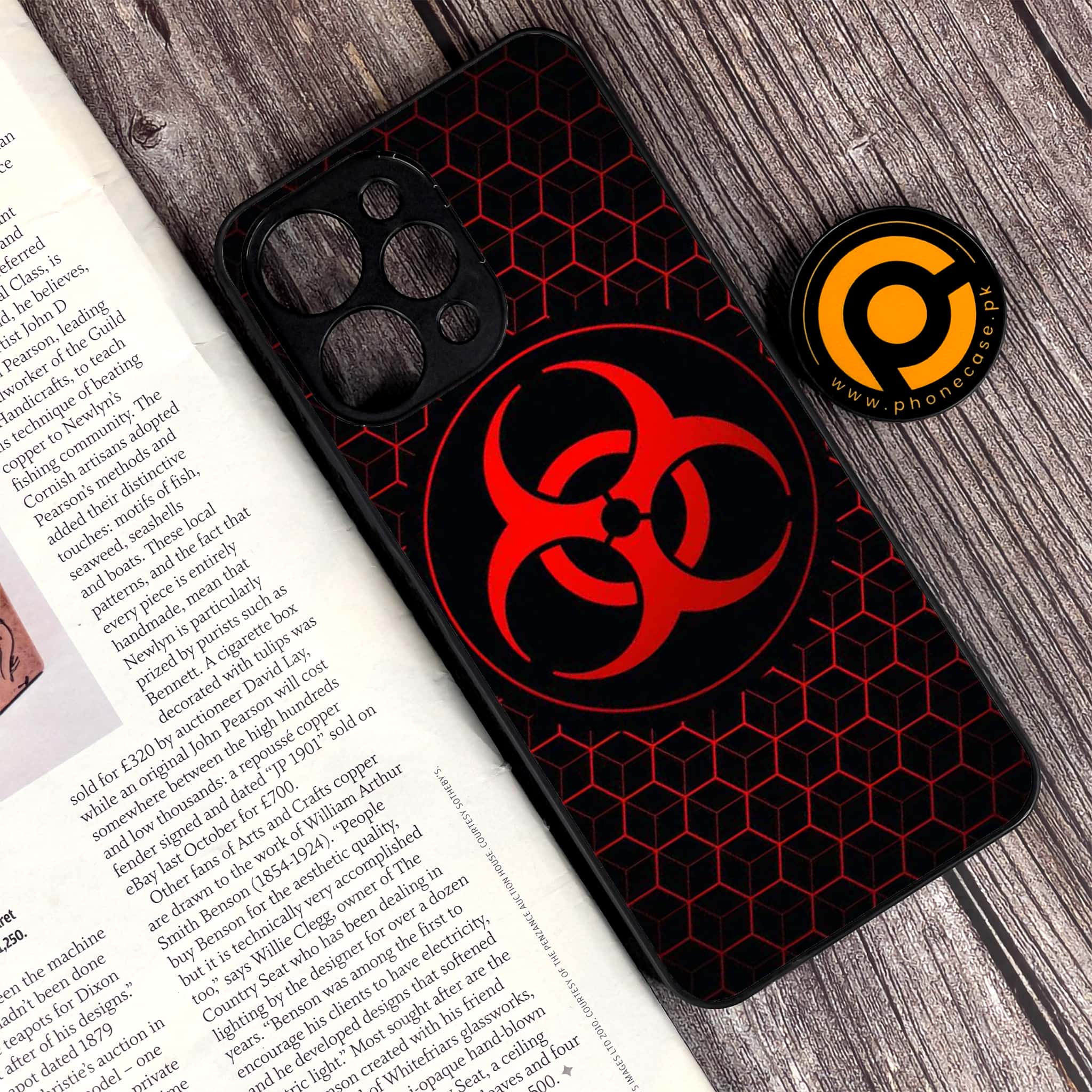 Xiaomi Redmi 12 - Biohazard Sign Series - Premium Printed Glass soft Bumper shock Proof Case
