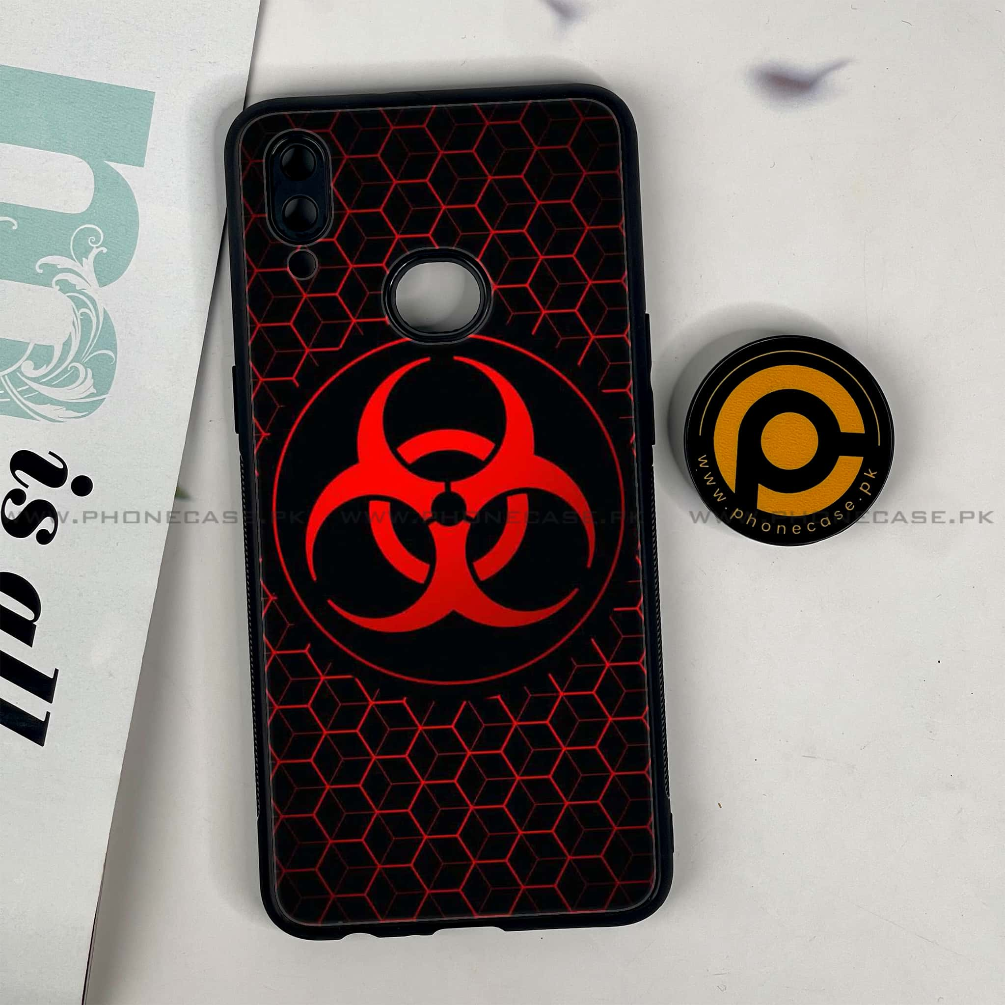 Galaxy A10s - Biohazard Sign Series - Premium Printed Glass soft Bumper shock Proof Case