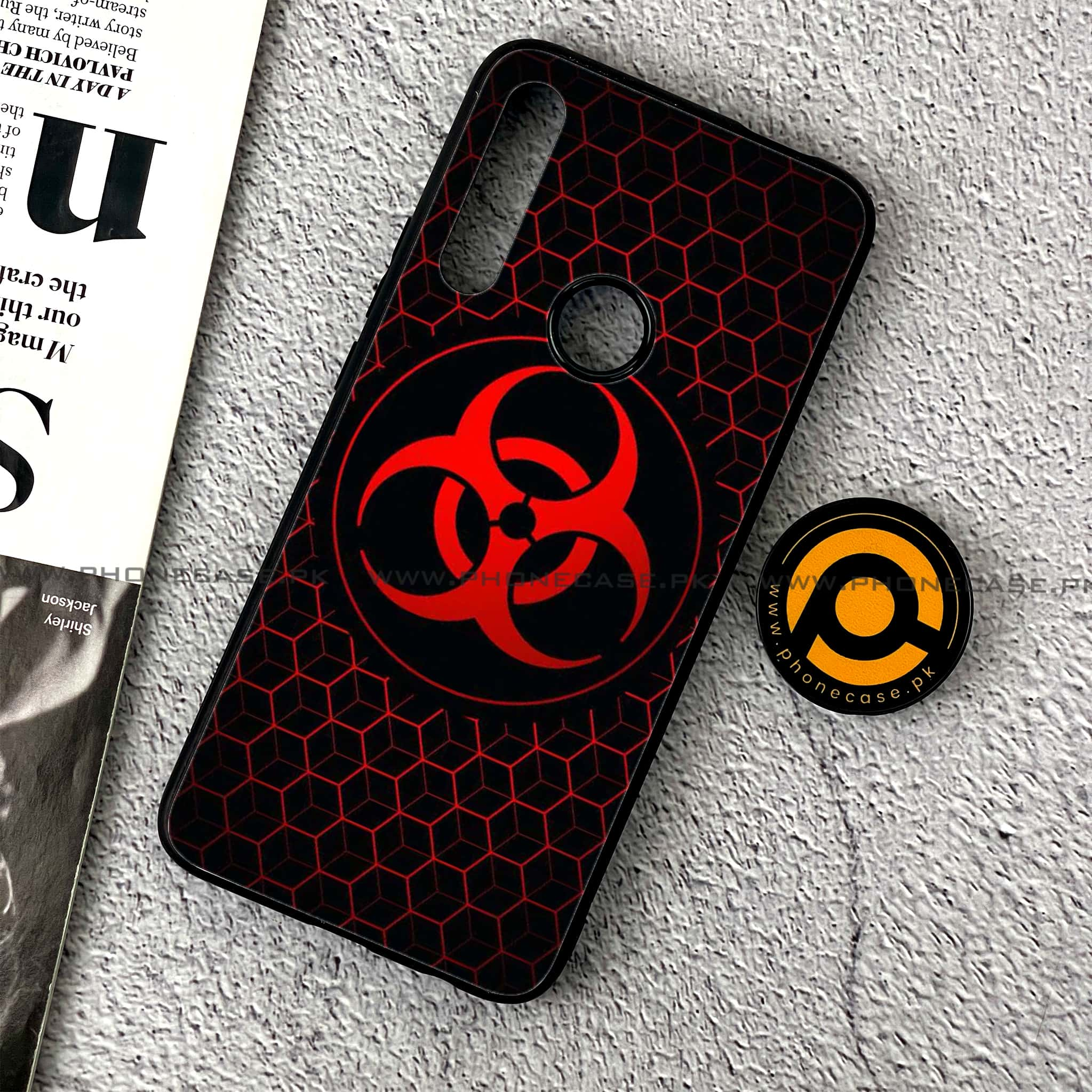 Huawei Y9 Prime (2019) - Biohazard Sign Series - Premium Printed Glass soft Bumper shock Proof Case