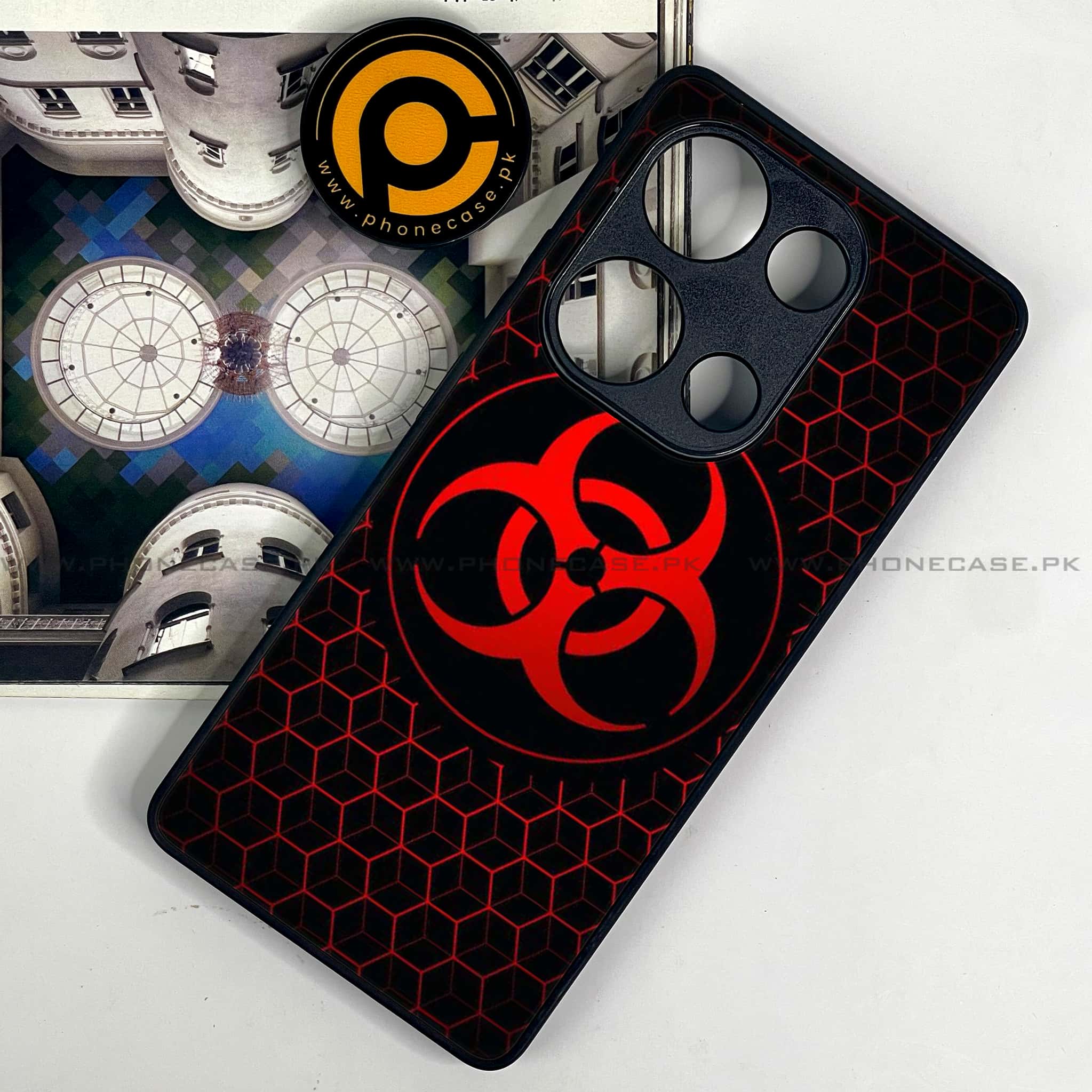 Redmi Note 13 Pro 4G - Biohazard Sign Series - Premium Metal Printed soft Bumper shock Proof Case