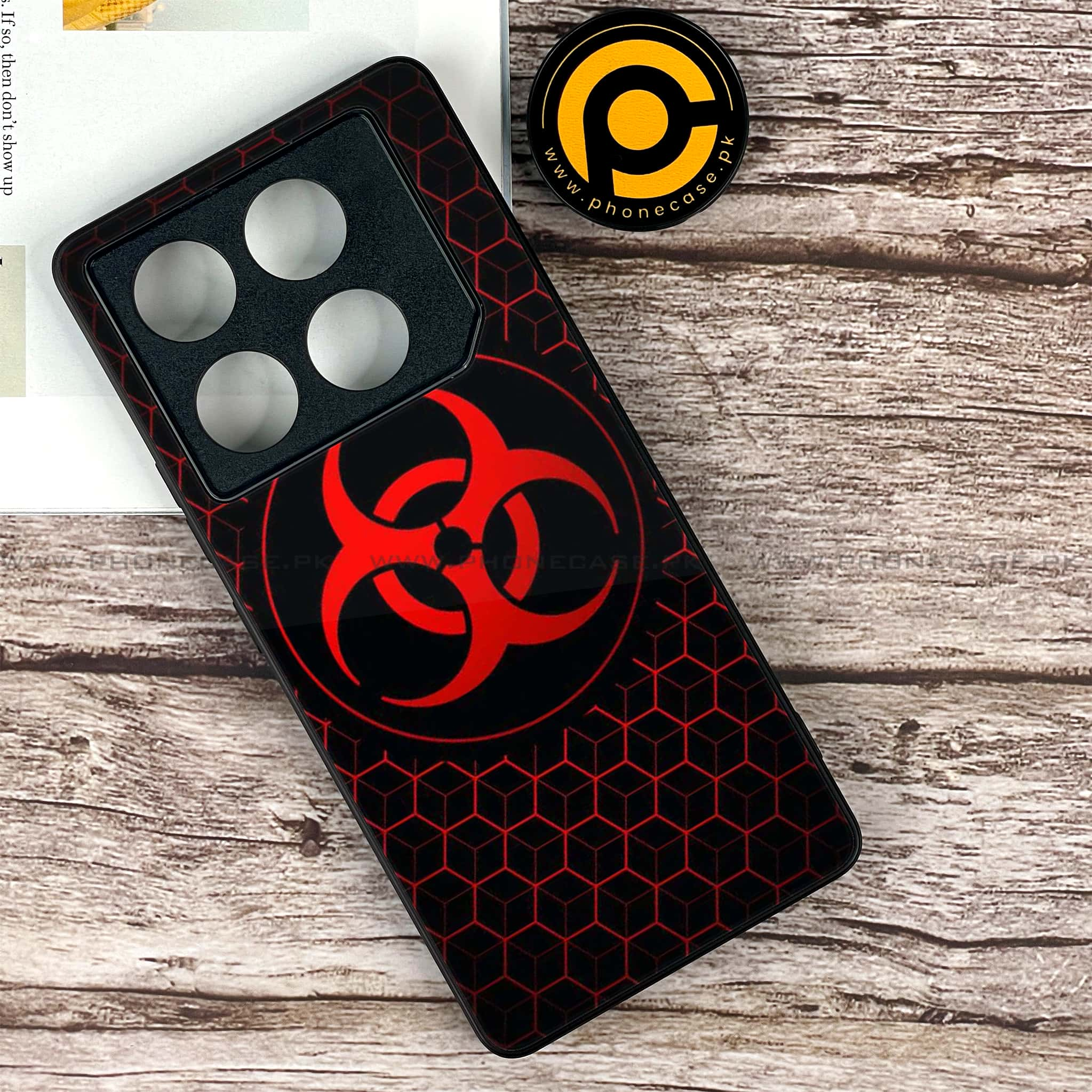 Infinix GT 20 Pro - Biohazard Sign Series - Premium Printed Glass soft Bumper shock Proof Case