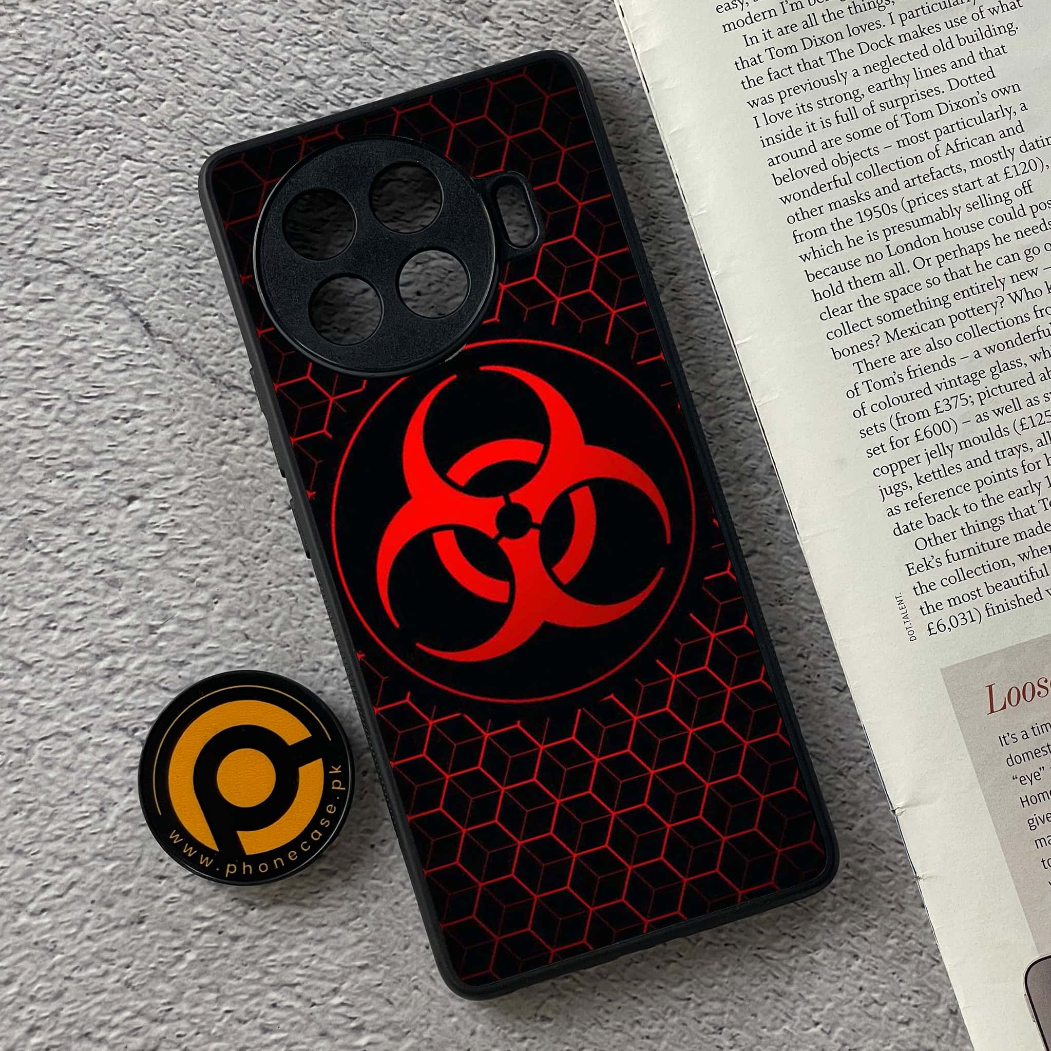 Tecno Spark 20 pro plus - Biohazard Sign Series - Premium Printed Glass soft Bumper shock Proof Case