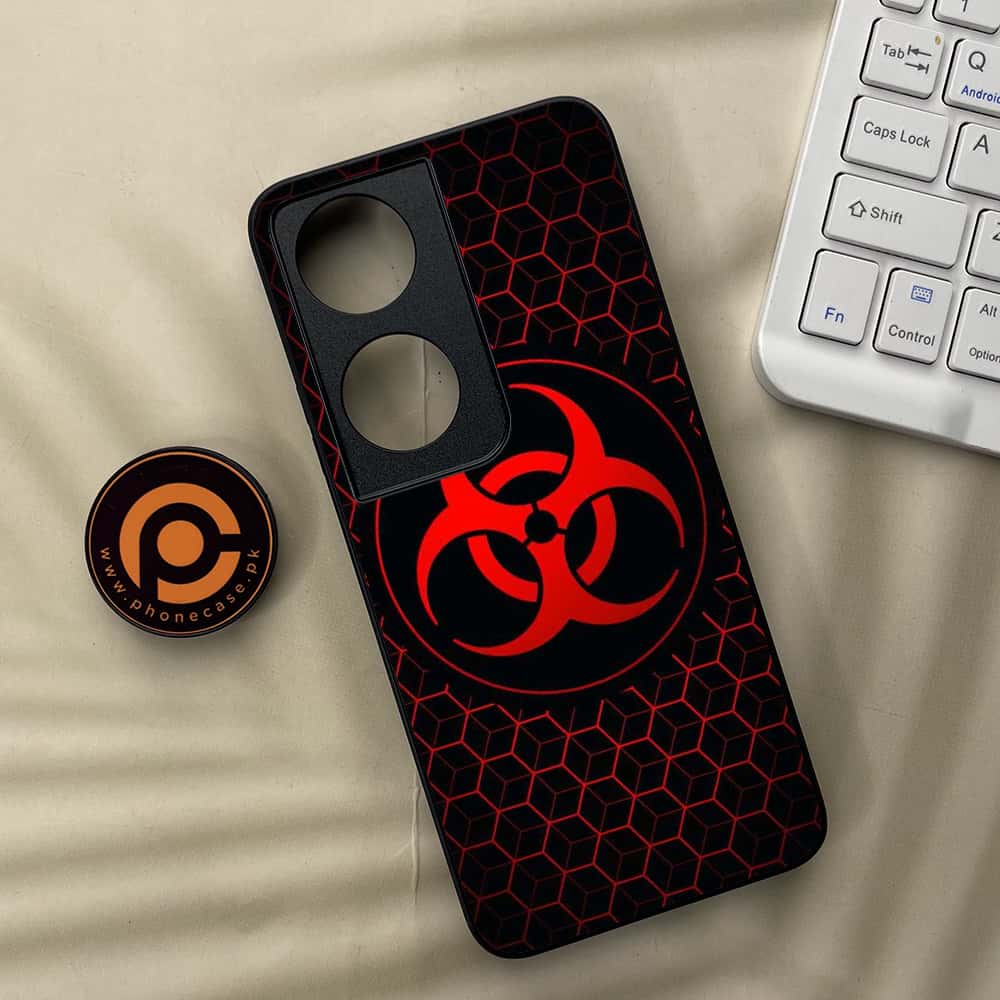 Honor X7b - Biohazard Sign Series - Premium Metal  Printed soft Bumper shock Proof Case