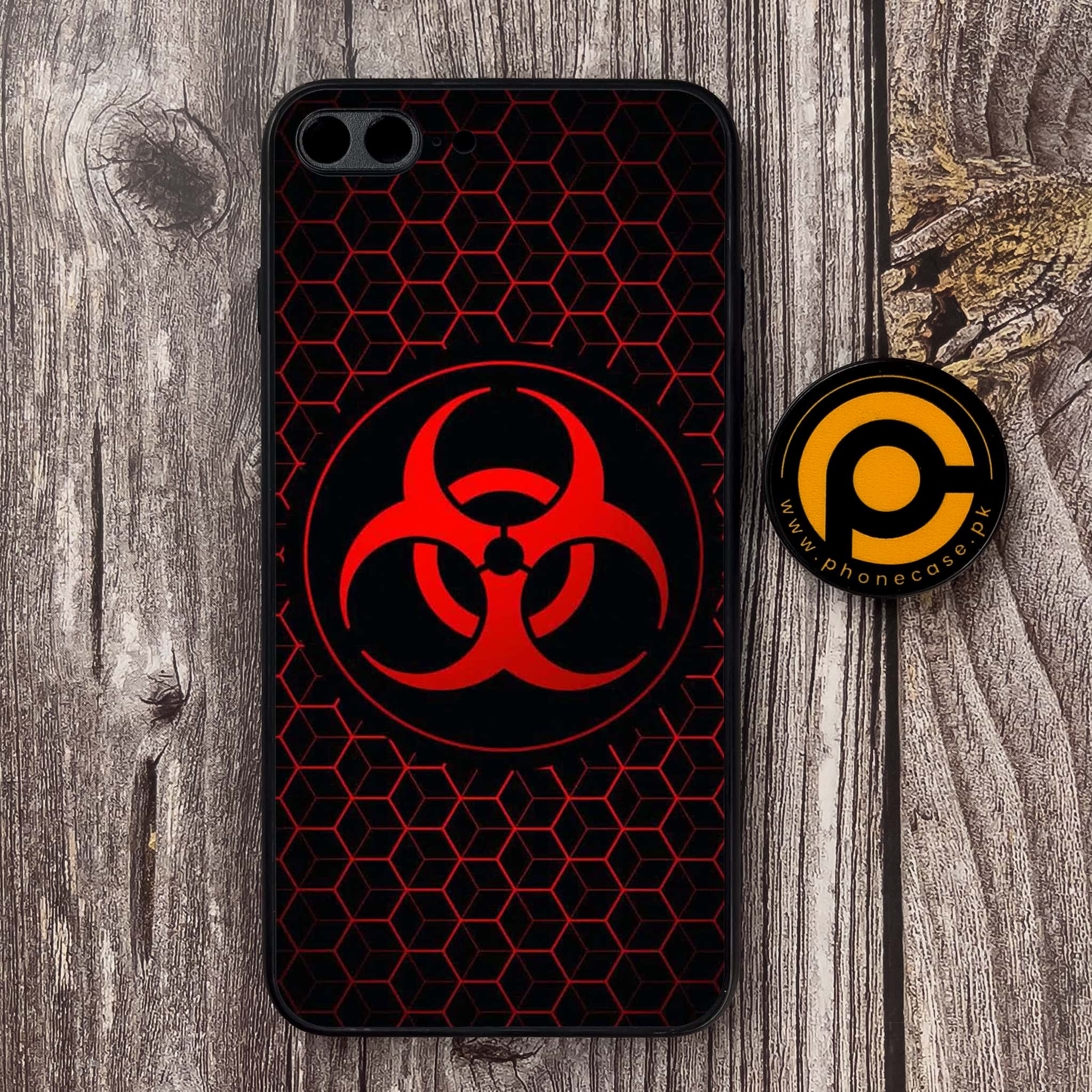 iPhone 7 Plus - Biohazard Sign Series - Premium Metal Printed soft Bumper shock Proof Case