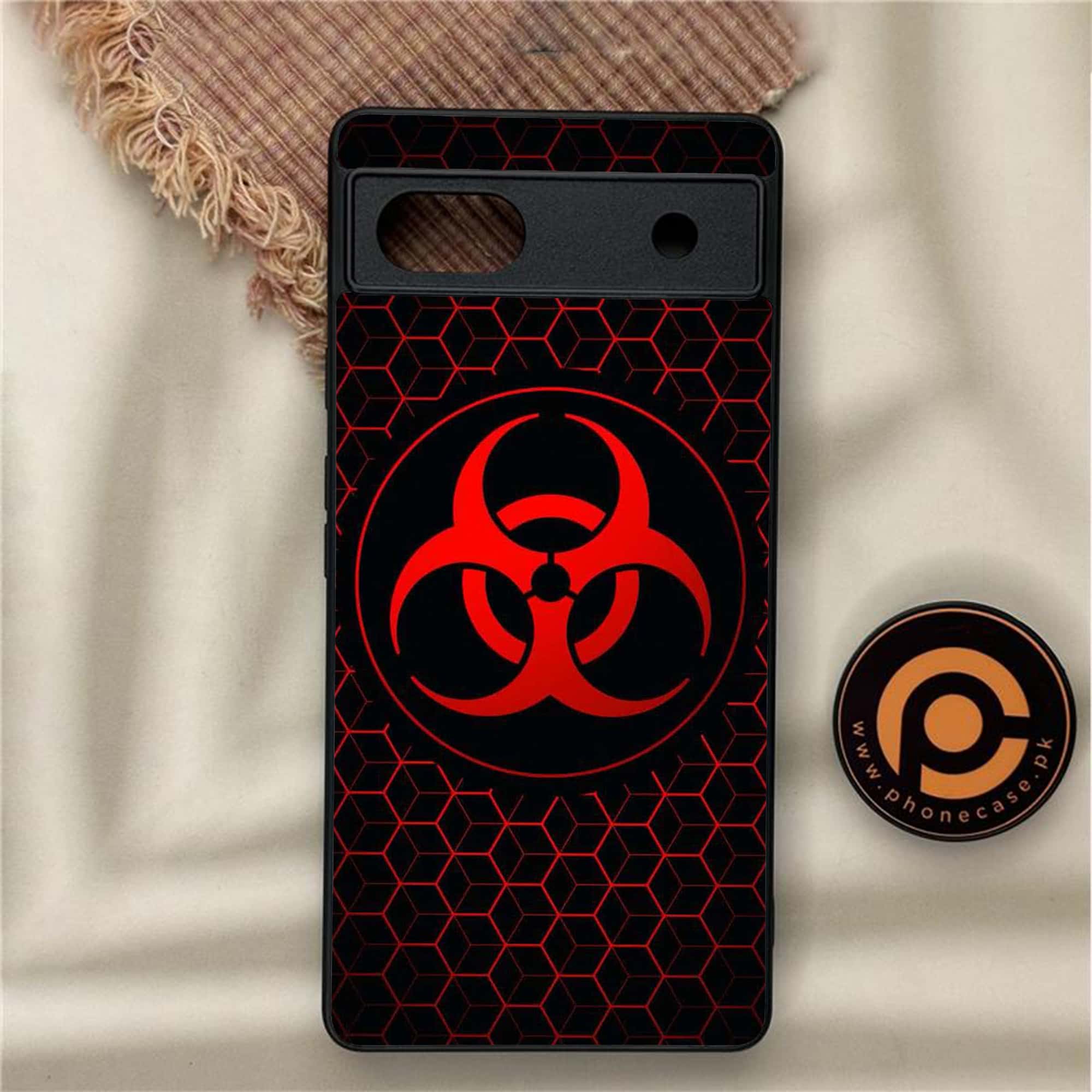 Google Pixel 6A - Biohazard Sign Series - Premium Metal Printed soft Bumper Shock Proof Case