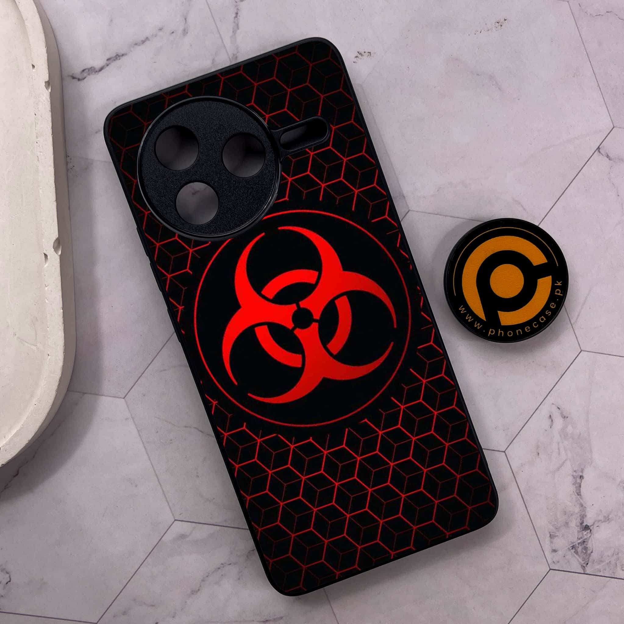 Xiaomi Poco F7 Pro 5G - Biohazard Sign Series - Premium Metal Printed soft Bumper shock Proof Case