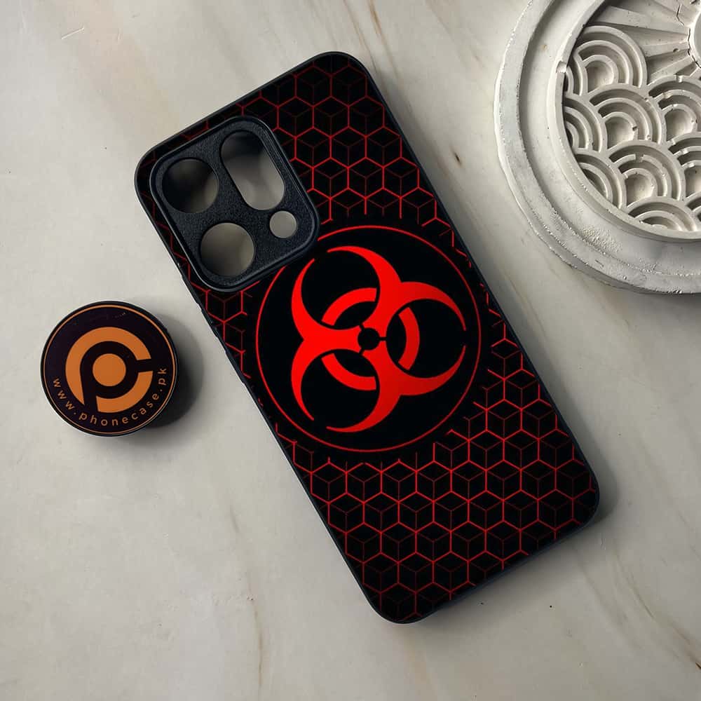 Oppo Reno 14 5G - Biohazard Sign Series - Premium Metal Printed soft Bumper shock Proof Case