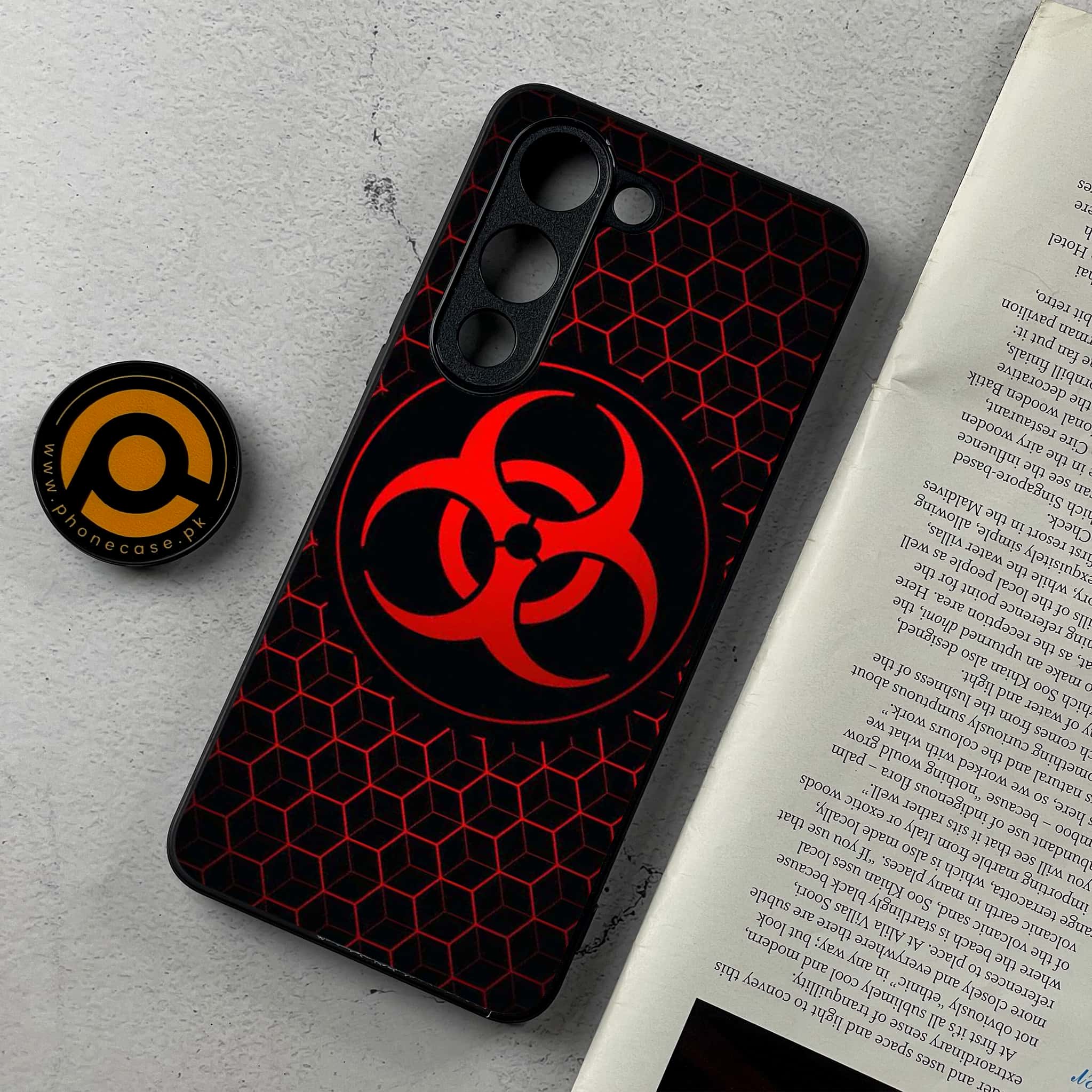 Vivo Y04 - Biohazard Sign Series - Premium Metal Printed Soft Bumper Shockproof Case
