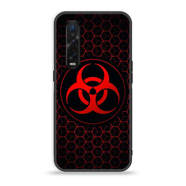 Oppo Find X2 Pro - Biohazard Sign Design 8  - Premium Printed Glass soft Bumper shock Proof Case  CS-35262