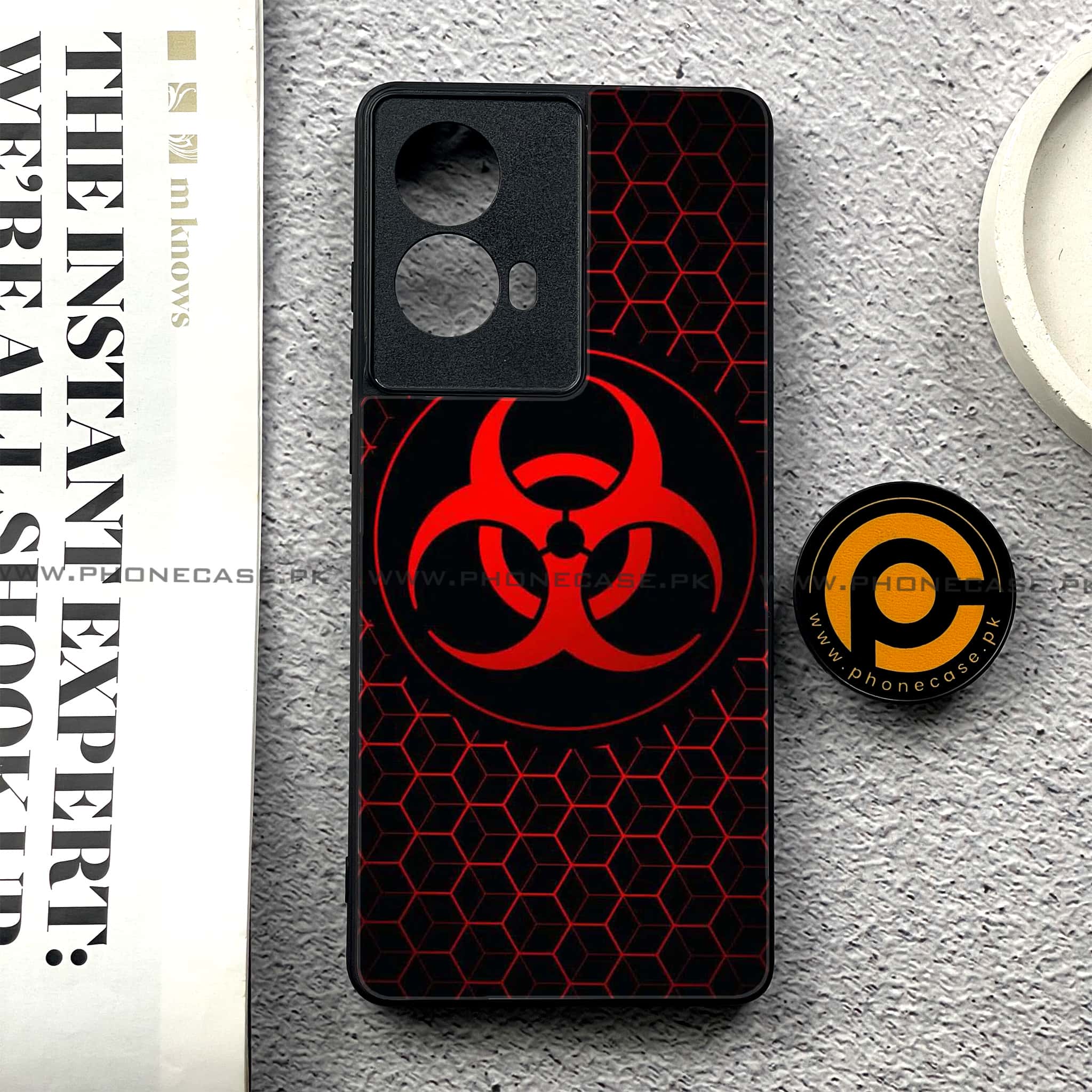 Moto G85 - Biohazard Sign Series - Premium Printed Glass soft Bumper shock Proof Case