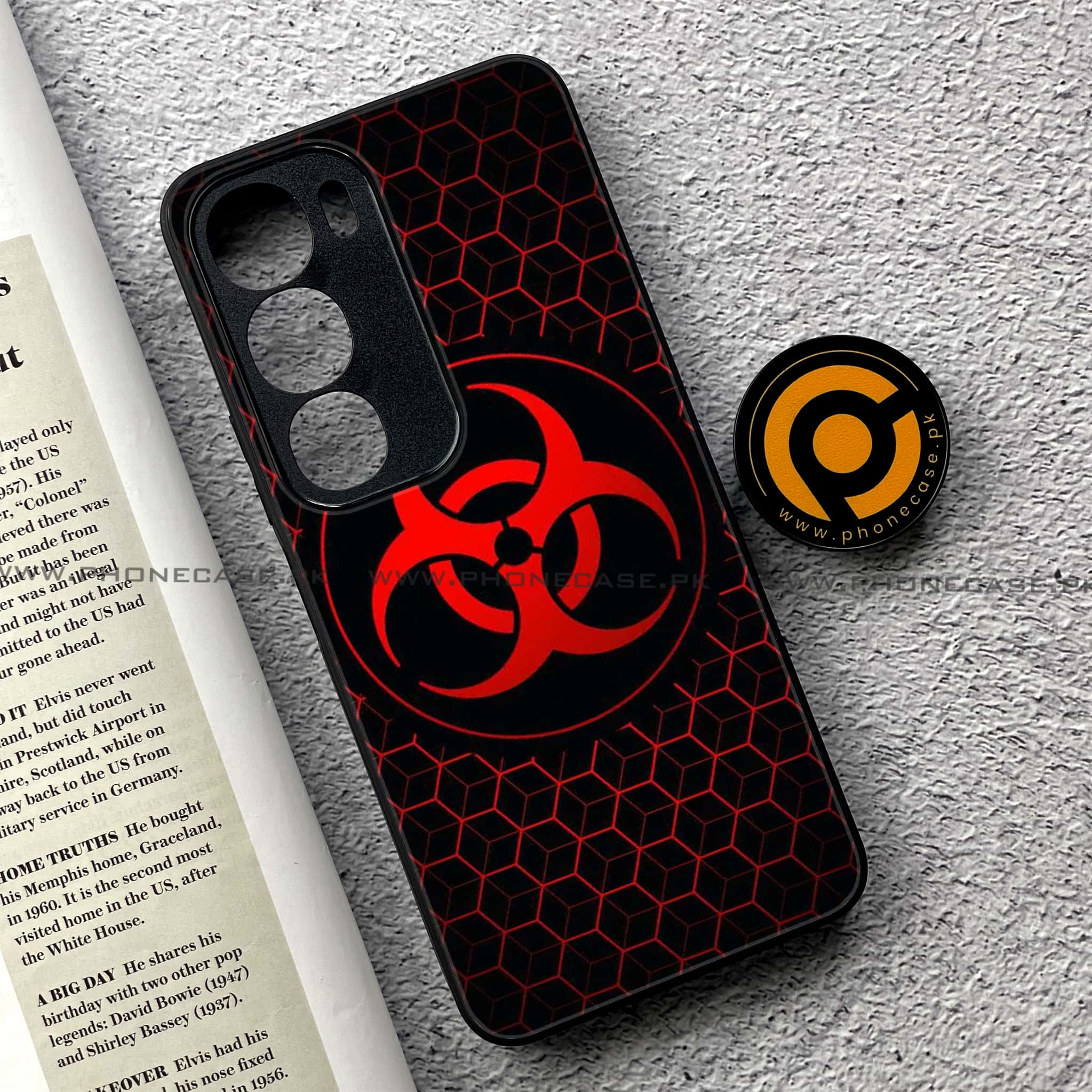 Vivo Y19s - Biohazard Sign Series - Premium Printed Glass soft Bumper shock Proof Case