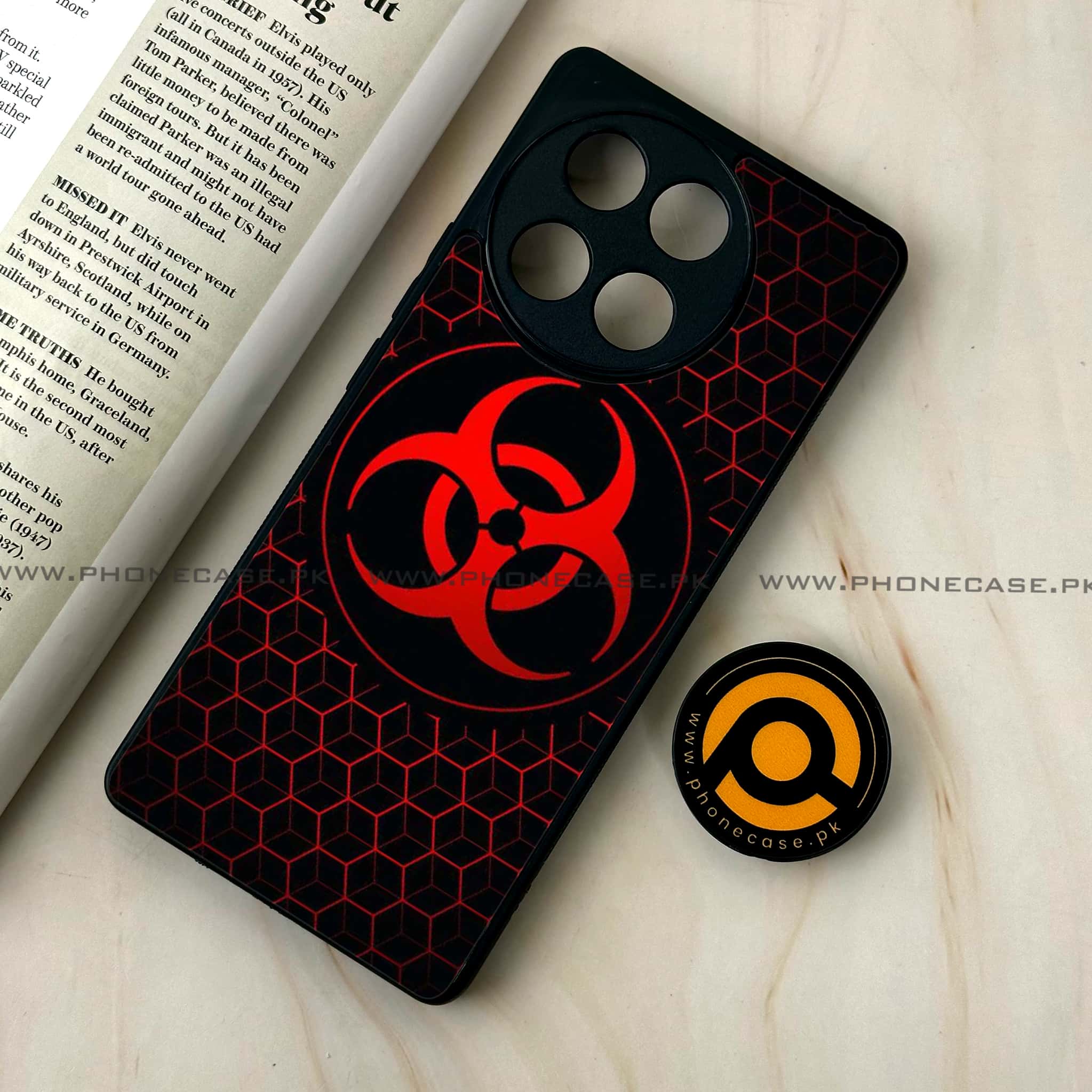 Tecno Camon 30s - Biohazard Sign Series - Premium Metal Printed soft Bumper shock Proof Case