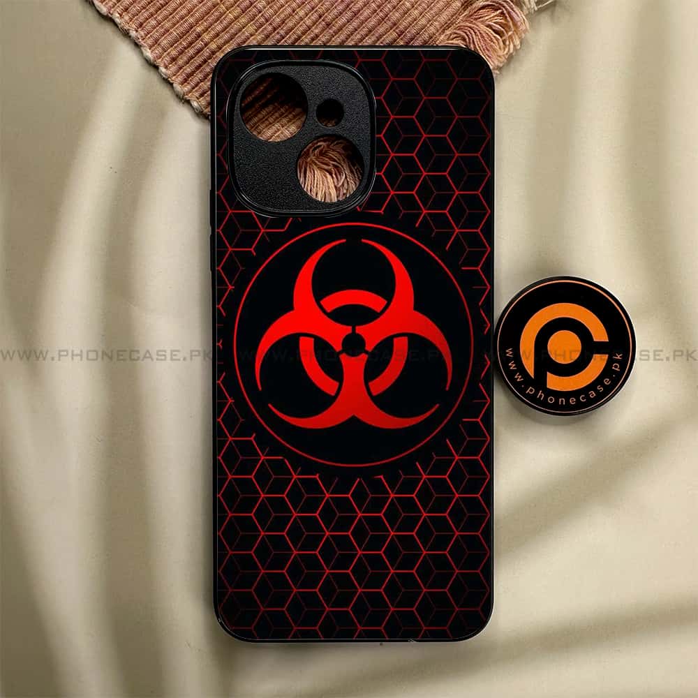 Tecno Spark 40C - Biohazard Sign Series - Premium Metal Printed soft Bumper shock Proof Case