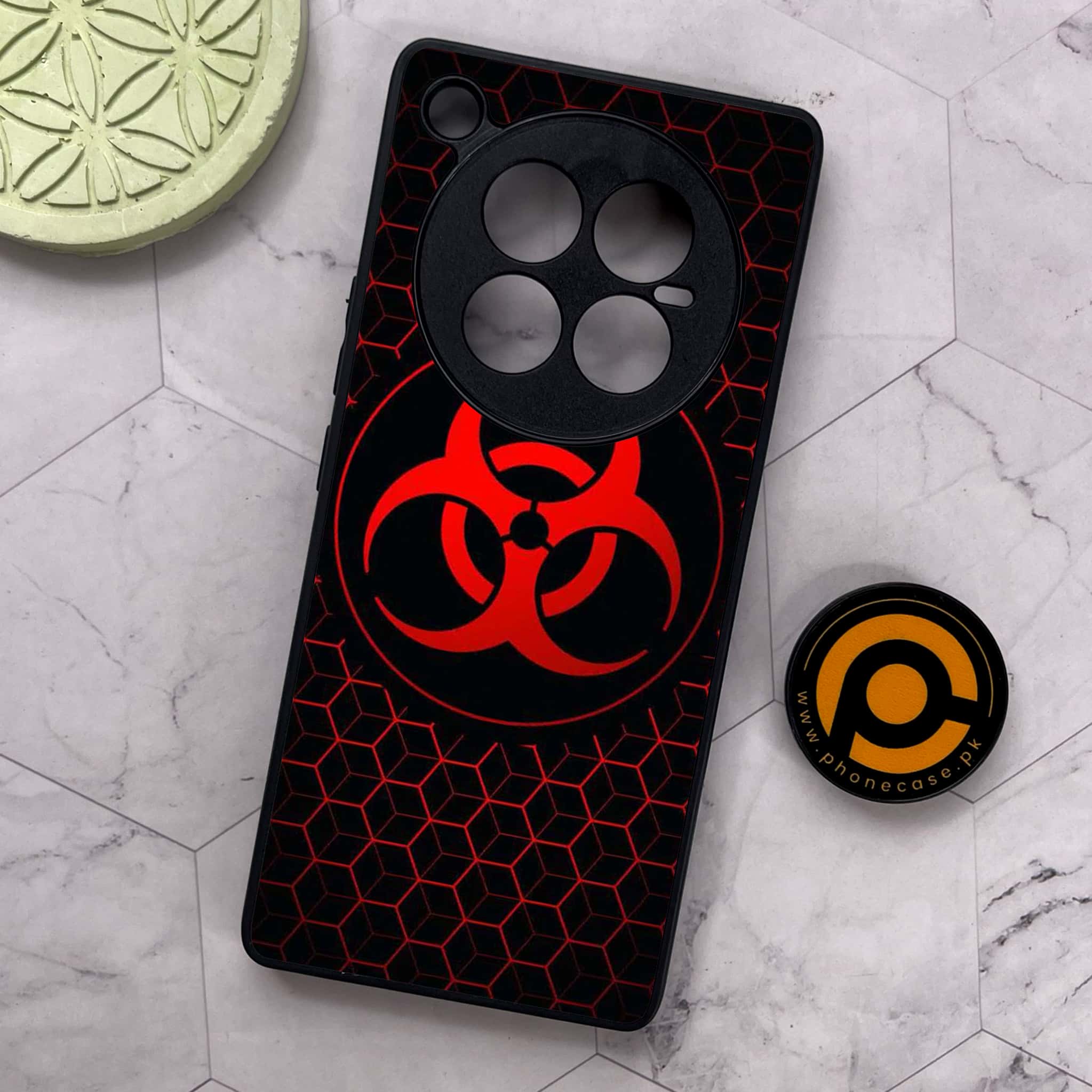 Infinix Zero 40 5G - Biohazard Sign Series - Premium Metal Printed soft Bumper shock Proof Case