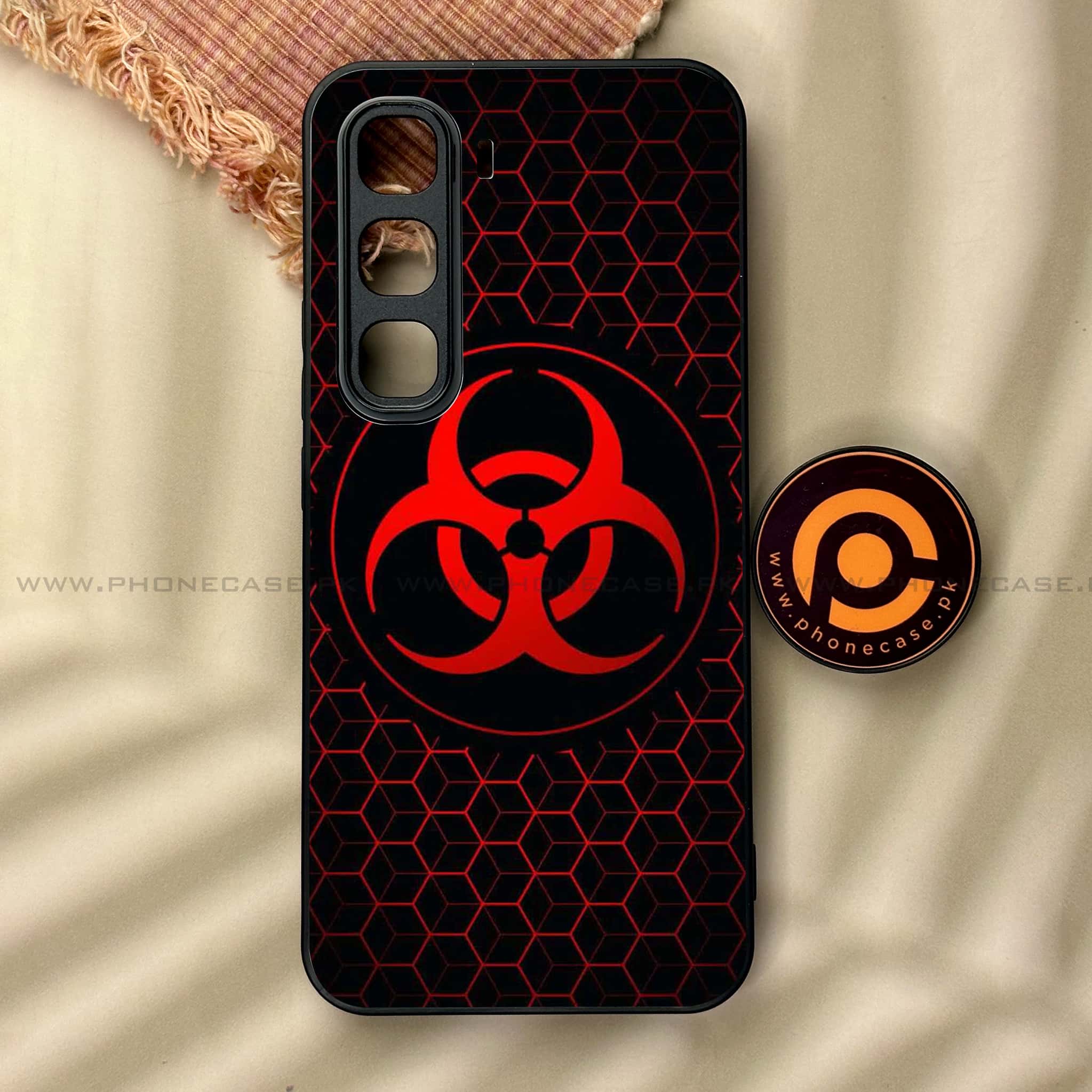 Infinix Hot 60 Pro Plus -  Biohazard Sign Series - Premium Metal Printed soft Bumper shock Proof Case