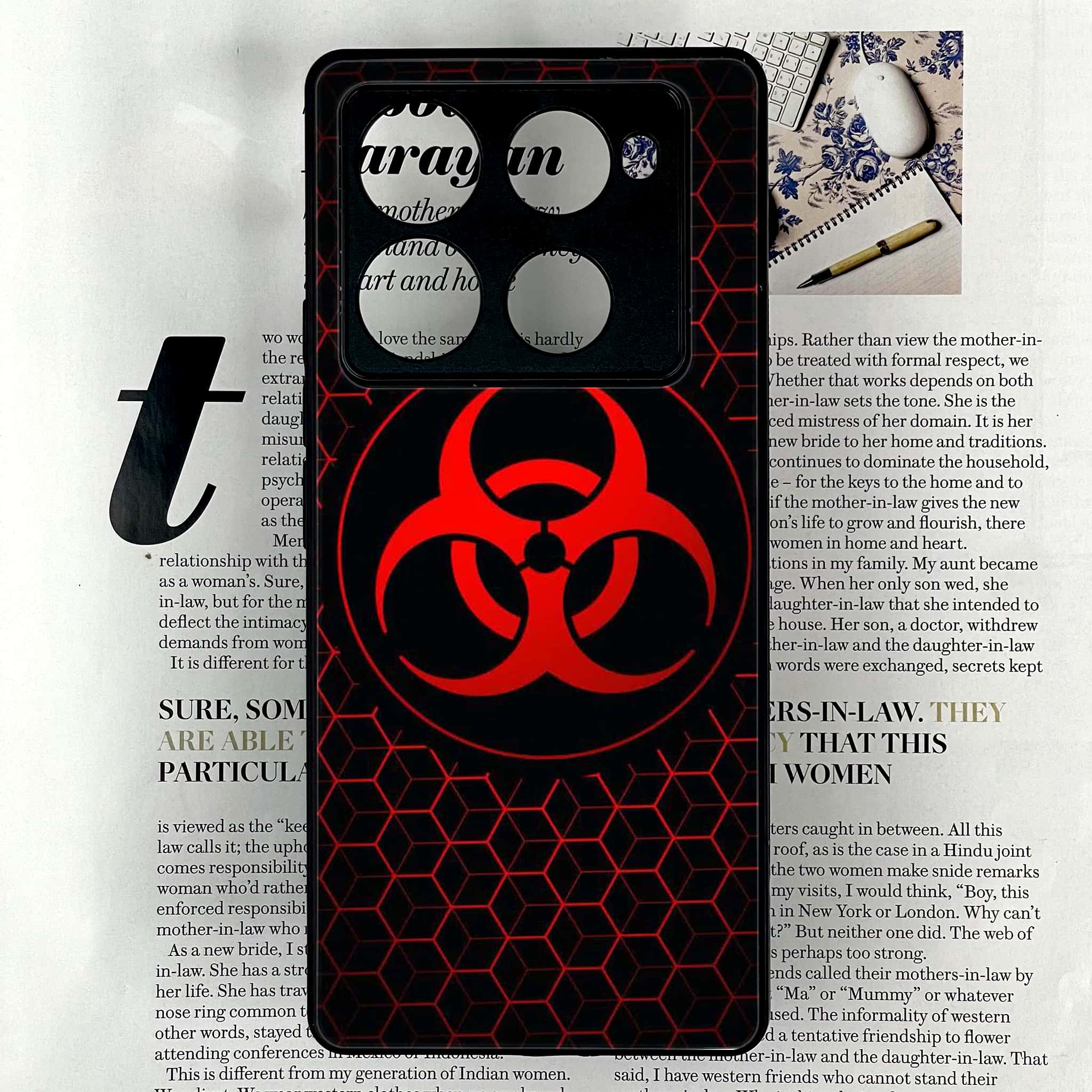 Infinix Note 40 Pro Plus - Biohazard Sign Series - Premium Metal Printed soft Bumper shock Proof Case