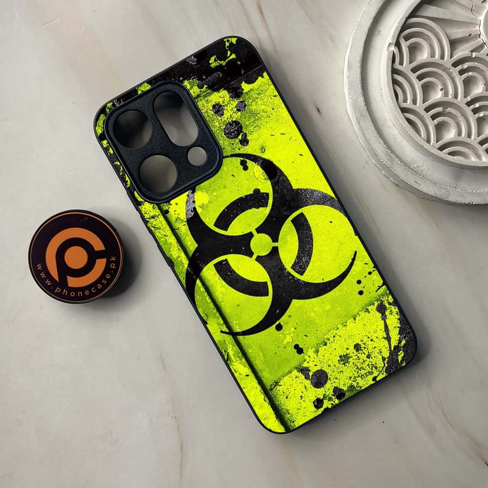 Oppo Reno 14 5G - Biohazard Sign Series - Premium Metal Printed soft Bumper shock Proof Case