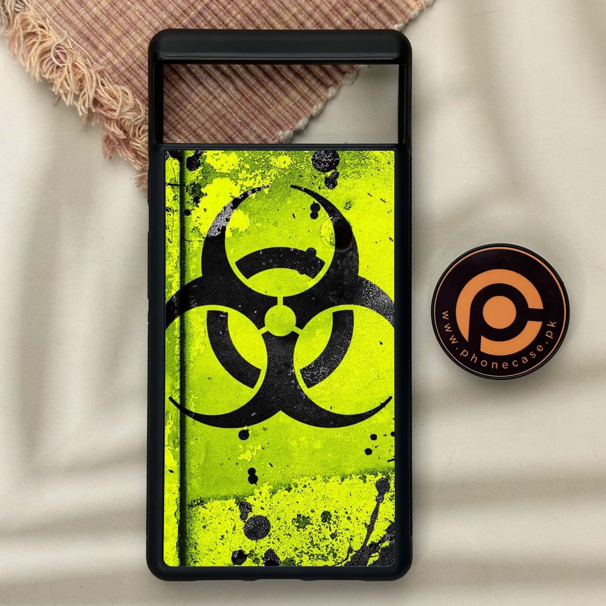 Google Pixel 6 - Biohazard Sign Series - Premium Metal Printed soft Bumper Shock Proof Case