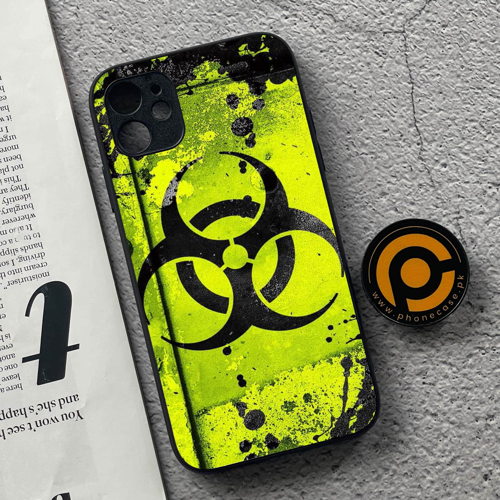 iPhone 11  Biohazard Sign  Premium Printed Glass soft Bumper shock Proof Case