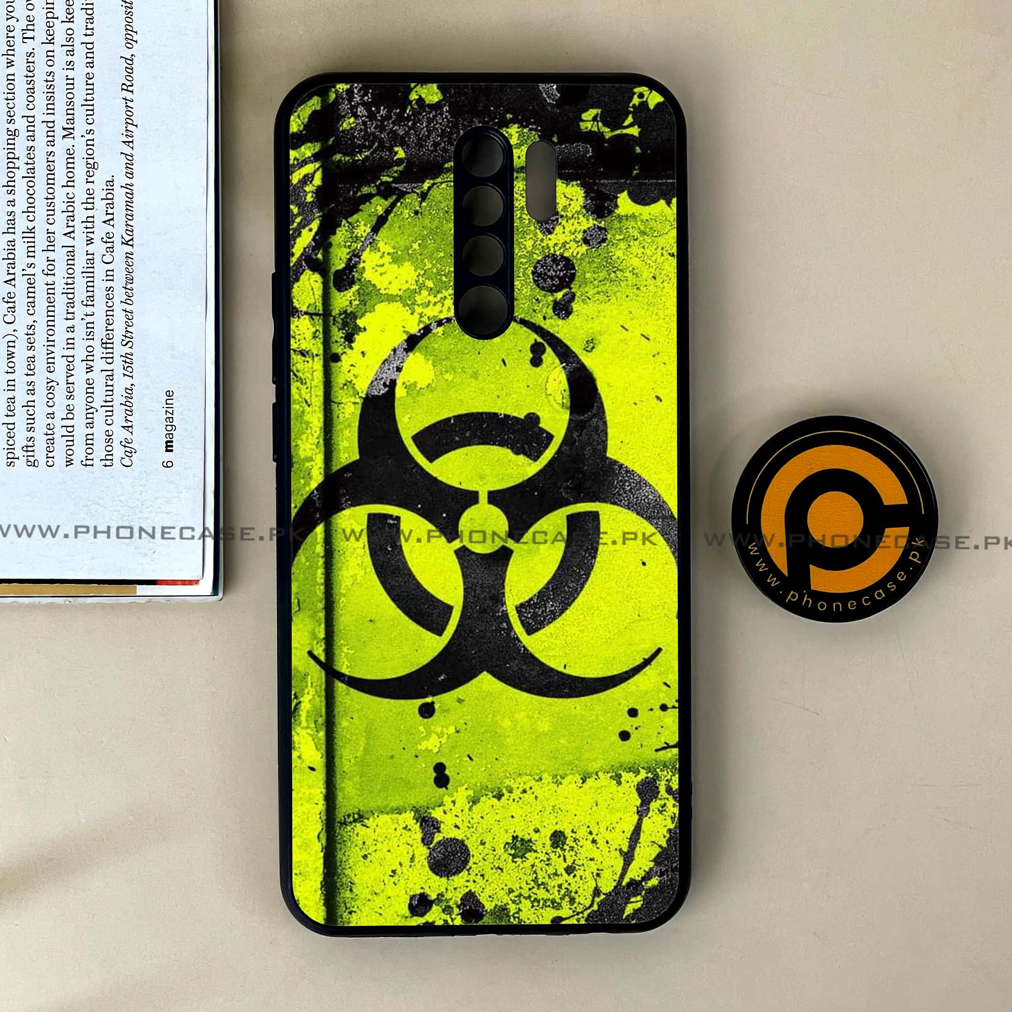 Xiaomi Redmi 9 - Biohazard Sign Series - Premium Printed Glass soft Bumper shock Proof Case