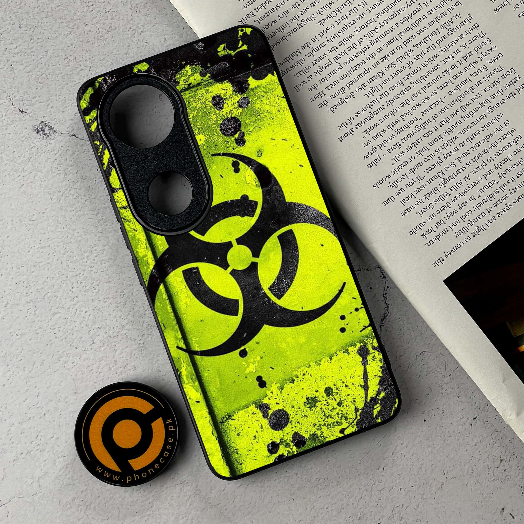Vivo V50 -  Biohazard Sign Series - Premium Metal Printed Soft Bumper Shockproof Case