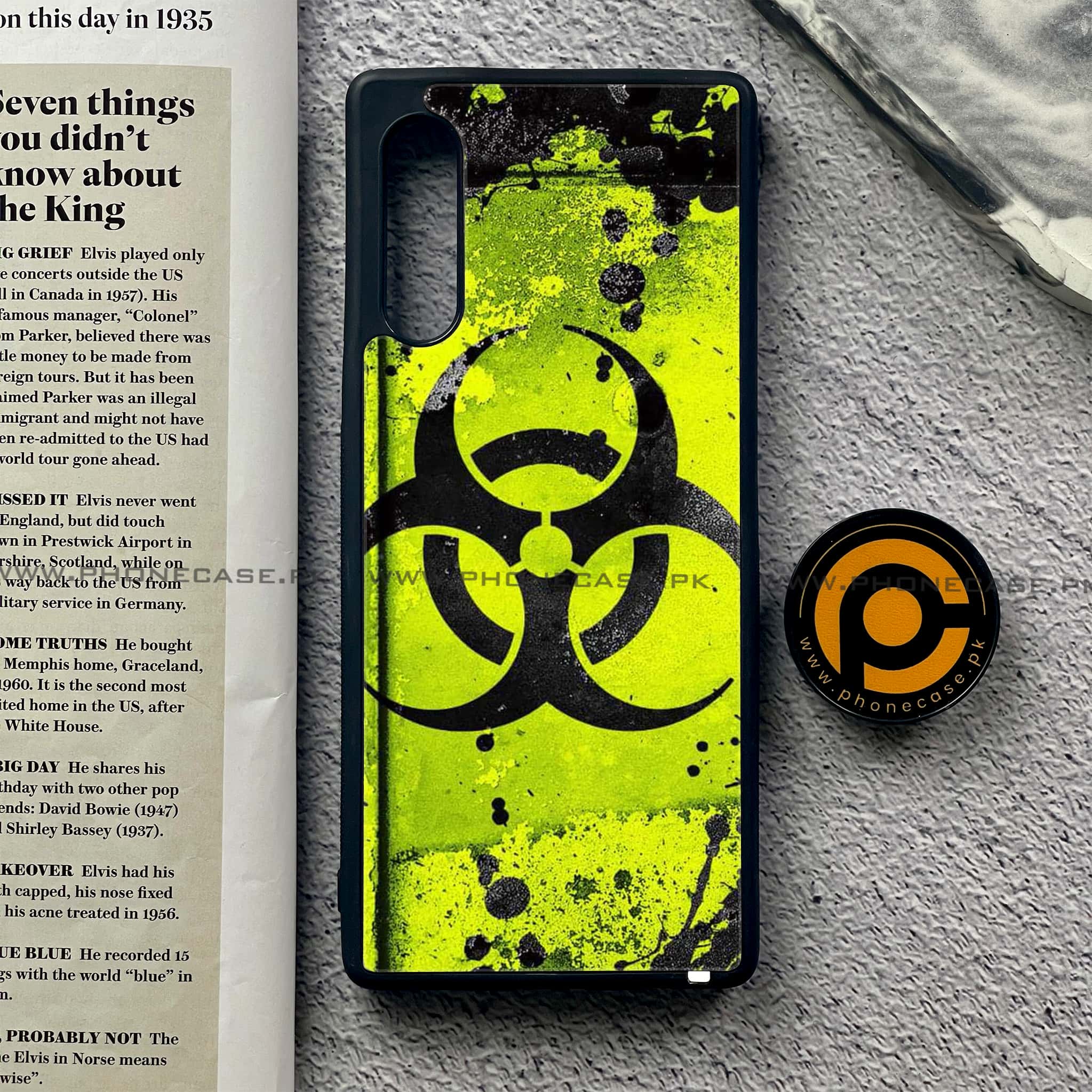 LG Velvet - Biohazard Sign Series - Premium Printed Glass soft Bumper shock Proof Case