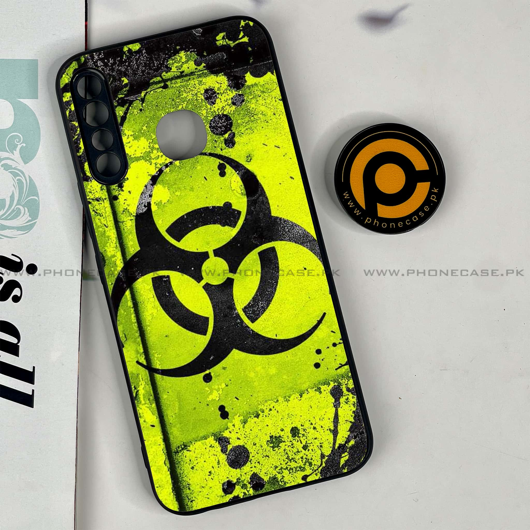 Infinix Hot 8 Lite - Biohazard Sign Series - Premium Printed Glass soft Bumper shock Proof Case