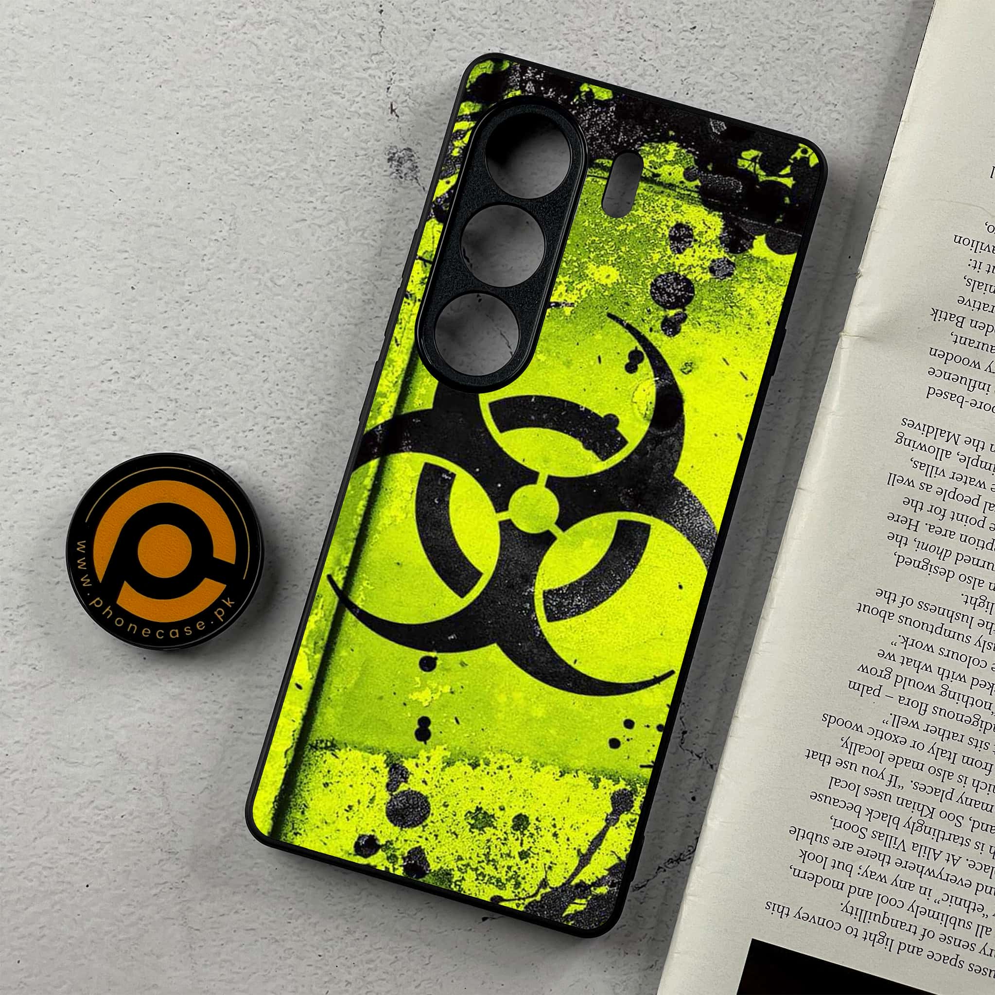 Tecno Camon 40 - Biohazard Sign Series - Premium Metal Printed Soft Bumper Shockproof Case